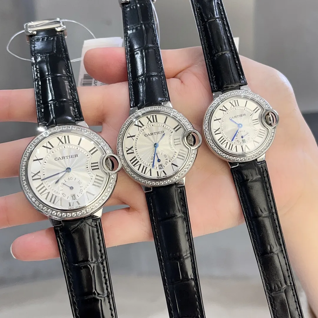 【Customized all-in-one machine】💰1720! Taiwan factory produces three-in-one women's 36mm Cartier Blue Balloon series: new quartz watch with two-and-a-half-hand calendar display, two-and-a-half-hand small seconds with calendar function that watch lovers expect, double sapphire mirror, 316 stainless steel case, steel blue sword-shaped hands, water drop fisheye effect sapphire mirror, Italian imported cowhide, 316 original steel band/calf leather strap, size 33mm 36mm 42mm 11mm thick, individually packaged, Xiaohongshu recommends the best-selling model 🧚‍♀️🧚‍♀️🧚‍♀️