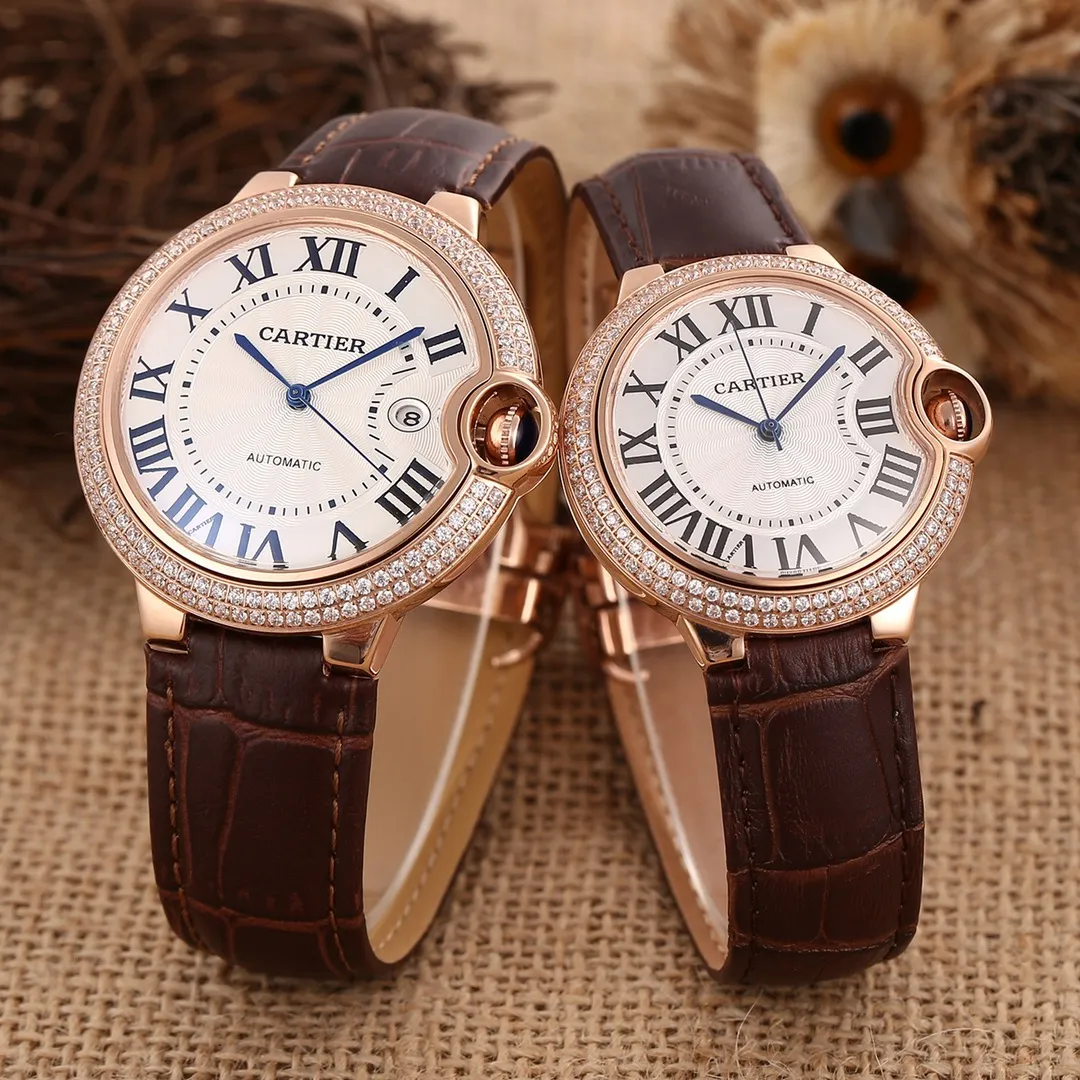 [High-end replica] 💰1080 yuan each.! Cartier Blue Balloon Series 🍂Type: 3-pin Blue Balloon series couple watch 🍂Strap: top fully automatic mechanical movement 🍂Movement: top fully automatic mechanical movement 🍂Mirror: top imported diamond film crystal mirror 🍂Size: large 42mm, medium 36mm, small 33mm