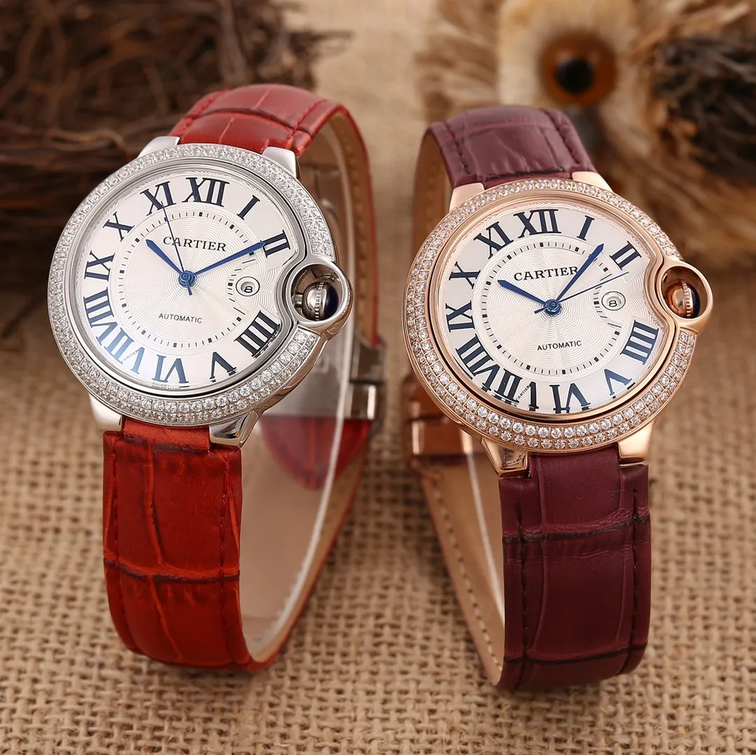 [High-end replica] 💰1080 yuan each.! Cartier Blue Balloon Series 🍂Type: 3-pin Blue Balloon series couple watch 🍂Strap: top fully automatic mechanical movement 🍂Movement: top fully automatic mechanical movement 🍂Mirror: top imported diamond film crystal mirror 🍂Size: large 42mm, medium 36mm, small 33mm