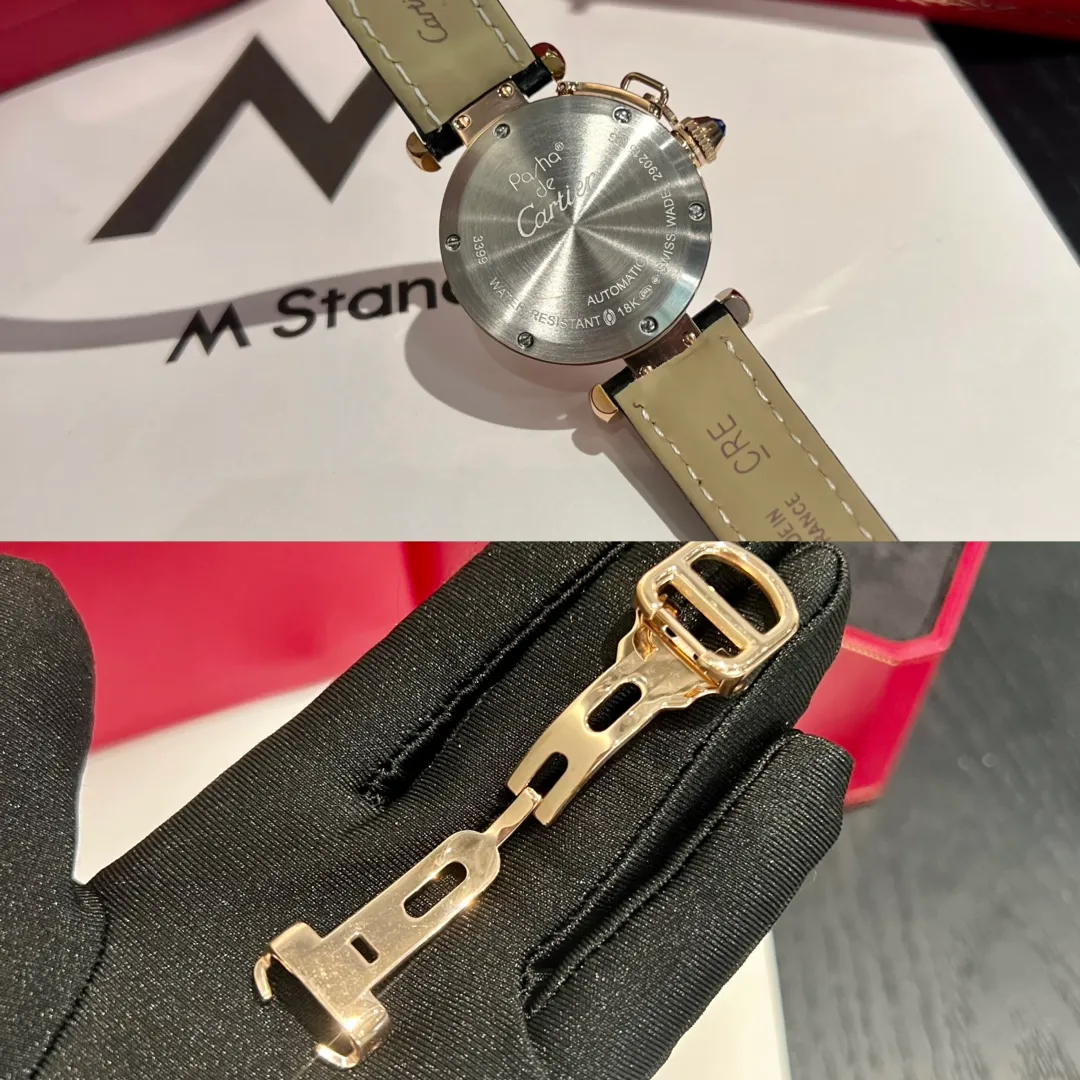 【High-end replica】💰1300! PASHADECARTIER Cartier Pasha series of watches, with a circle within a square, 35mm model, imported Swiss quartz movement, 316L stainless steel case, Italian calfskin strap, hardened steel blue luminous hands, very suitable for every woman!