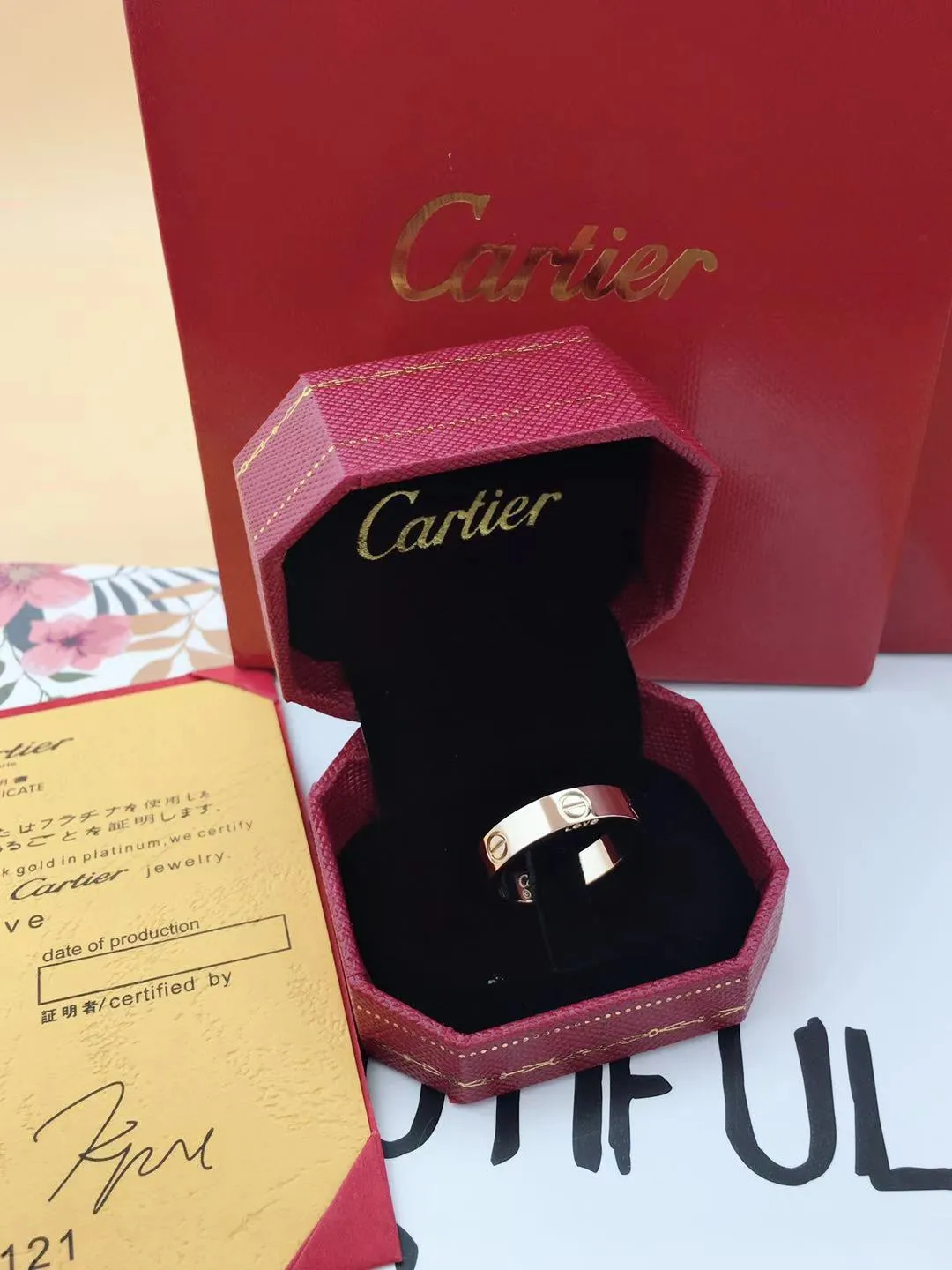 [Re-engraved one to one] 💰220 yuan a Cartier ring, rose gold and silver, two colors, ring size 6-10, generally girls wear 7-8, boys wear 9-10