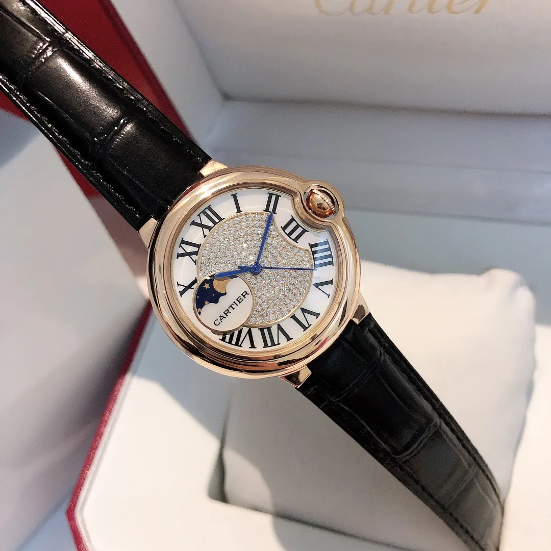 【Foreign trade import】💰1040! Cartier-CARTIER women's watch, imported quartz movement, 316L stainless steel case, precision ceramic steel belt, mineral super strong glass mirror, 36mm diameter, 10mm thick "MX real shot"