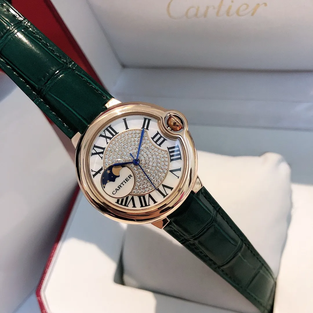 【Foreign trade import】💰1040! Cartier-CARTIER women's watch, imported quartz movement, 316L stainless steel case, precision ceramic steel belt, mineral super strong glass mirror, 36mm diameter, 10mm thick "MX real shot"