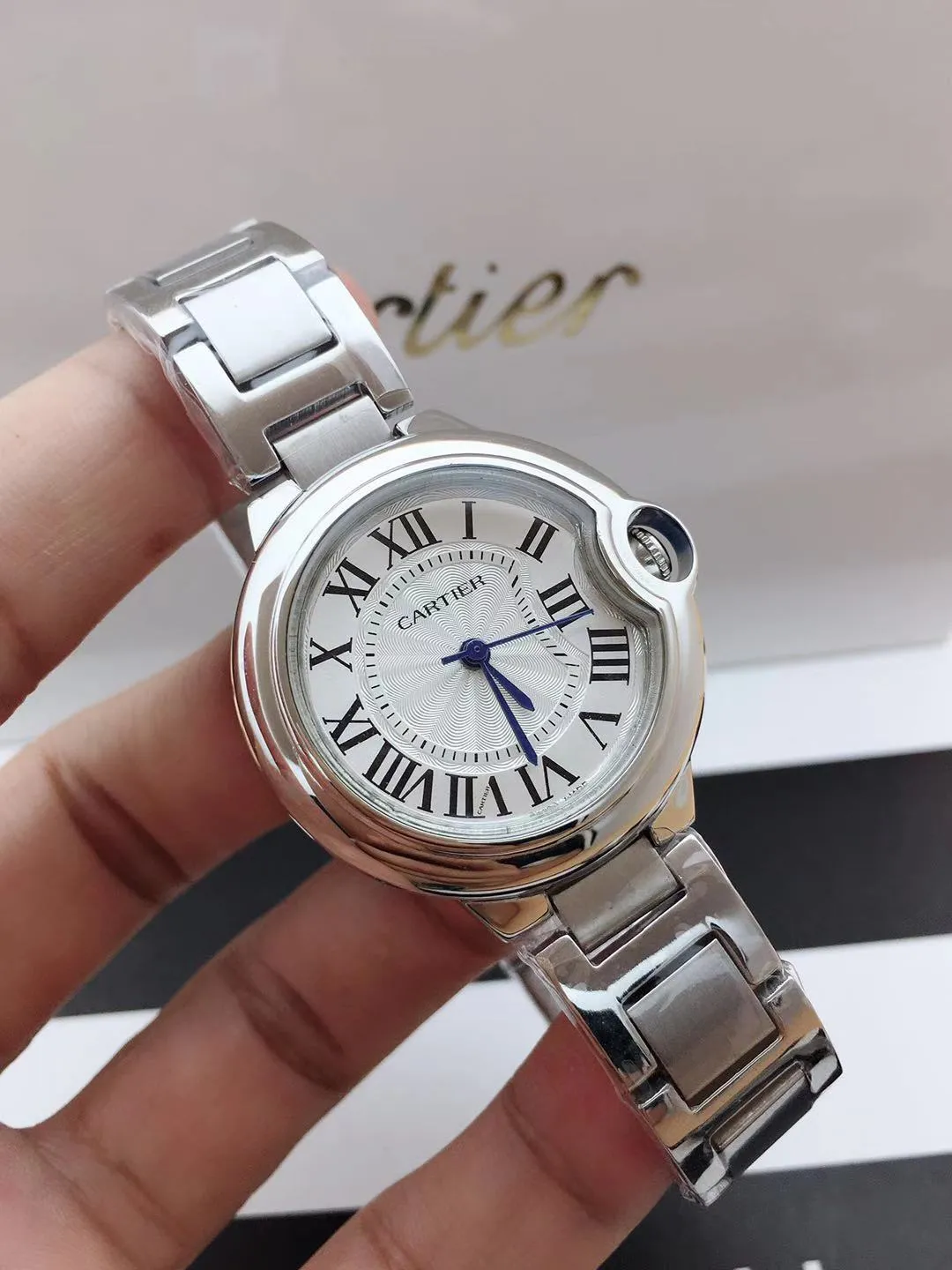[High-end replica] 💰620 Couple model 💏 Cartier Blue Balloon! ! Stainless steel case, imported quartz movement! ! Convex coated mirror! ! Three sizes are available, 28mm 33mm 36mm for women and 42mm for men! !