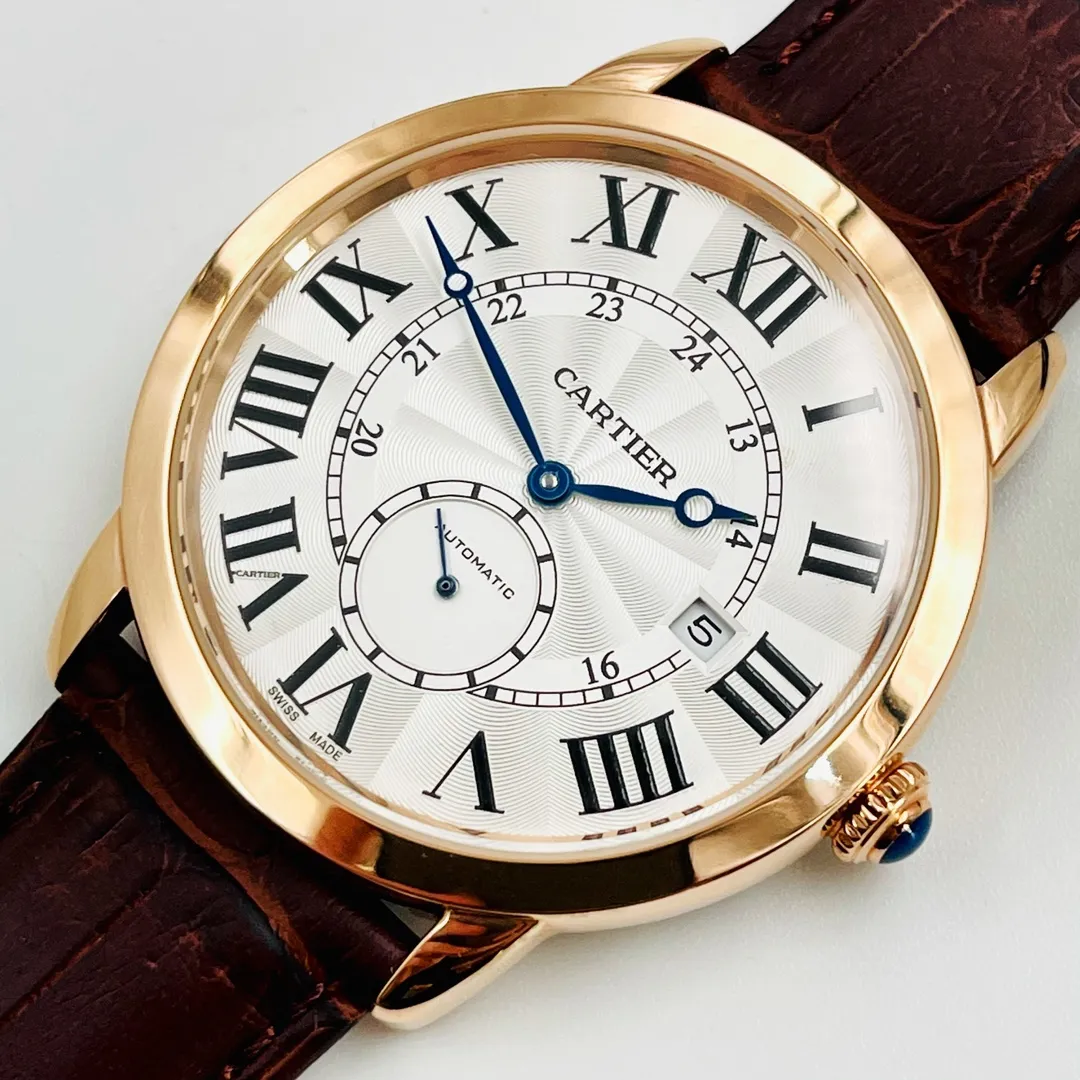 【Foreign trade import】💰1560! CARTIER - Cartier (Excellent, Exquisite and Intelligent Work) Wrist Beauty Style Type: Imported fully automatic mechanical movement, watch 316l stainless steel case, reinforced thickened mirror, cowhide strap with original folding buckle, case diameter 41.9 mm, thickness 10.5 mm (excellent), unique design, exquisite, wise style, noble and generous, aristocratic style