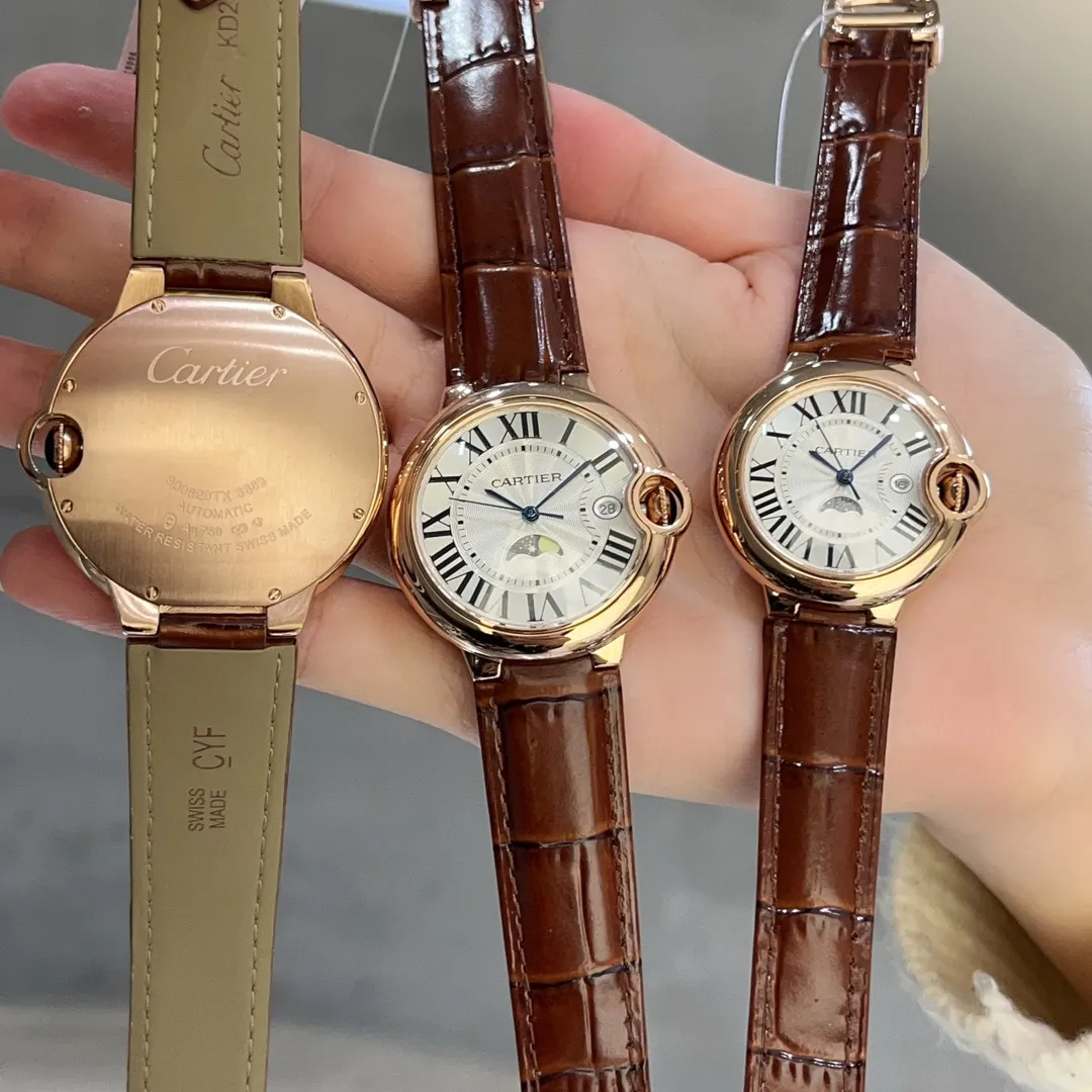 【Customized all-in-one machine】💰1720! Taiwan factory produces three-in-one women's 36mm Cartier Blue Balloon series: new quartz watch with two-and-a-half-hand calendar display, two-and-a-half-hand small seconds with calendar function that watch lovers expect, double sapphire mirror, 316 stainless steel case, steel blue sword-shaped hands, water drop fisheye effect sapphire mirror, Italian imported cowhide, 316 original steel band/calf leather strap, size 33mm 36mm 42mm 11mm thick, individually packaged, Xiaohongshu recommends the best-selling model 🧚‍♀️🧚‍♀️🧚‍♀️
