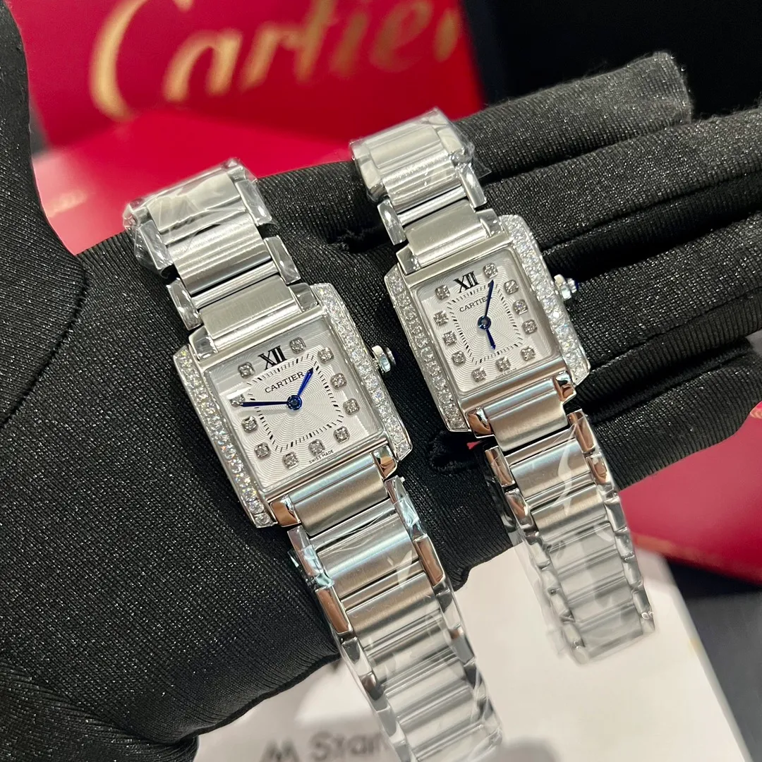 [High-end replica] 💰1160 each! Cartier French Tank Series TankFrancaise, Swiss quartz movement, 316L stainless steel case bracelet, sapphire mirror, sapphire bead crown, medium size: width 27mm, length 32mm, small size: width 21.2mm, length 25.7mm