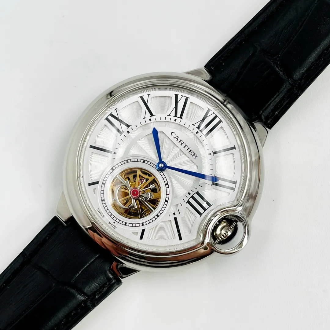 【High-end replica】💰1400! CARTIER - Cartier (Excellent, Exquisite and Wisdom Work) Wrist Beauty Style Type: Imported flywheel fully automatic mechanical movement 316l fine steel case Reinforced thickened mirror Cowhide strap with original folding buckle Case diameter 43 mm Thickness 13.3 mm (excellent) Unique design Exquisite Wisdom Style Noble and generous Aristocratic style