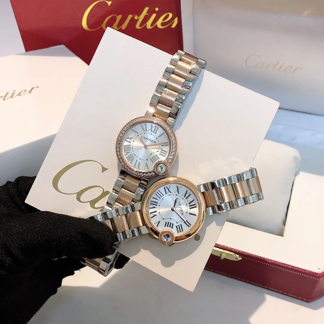 【Foreign trade import】💰1000! Cartier’s latest diamond studded surface series is even more noble! Size 30mm! Counter genuine synchronized version - 2019 new and most beautiful confession balloon, imported movement, fish-eye crystal glass dial, brilliant-cut rhombus diamond inlaid at 4 o'clock, 316L stainless steel case "MX real shot"