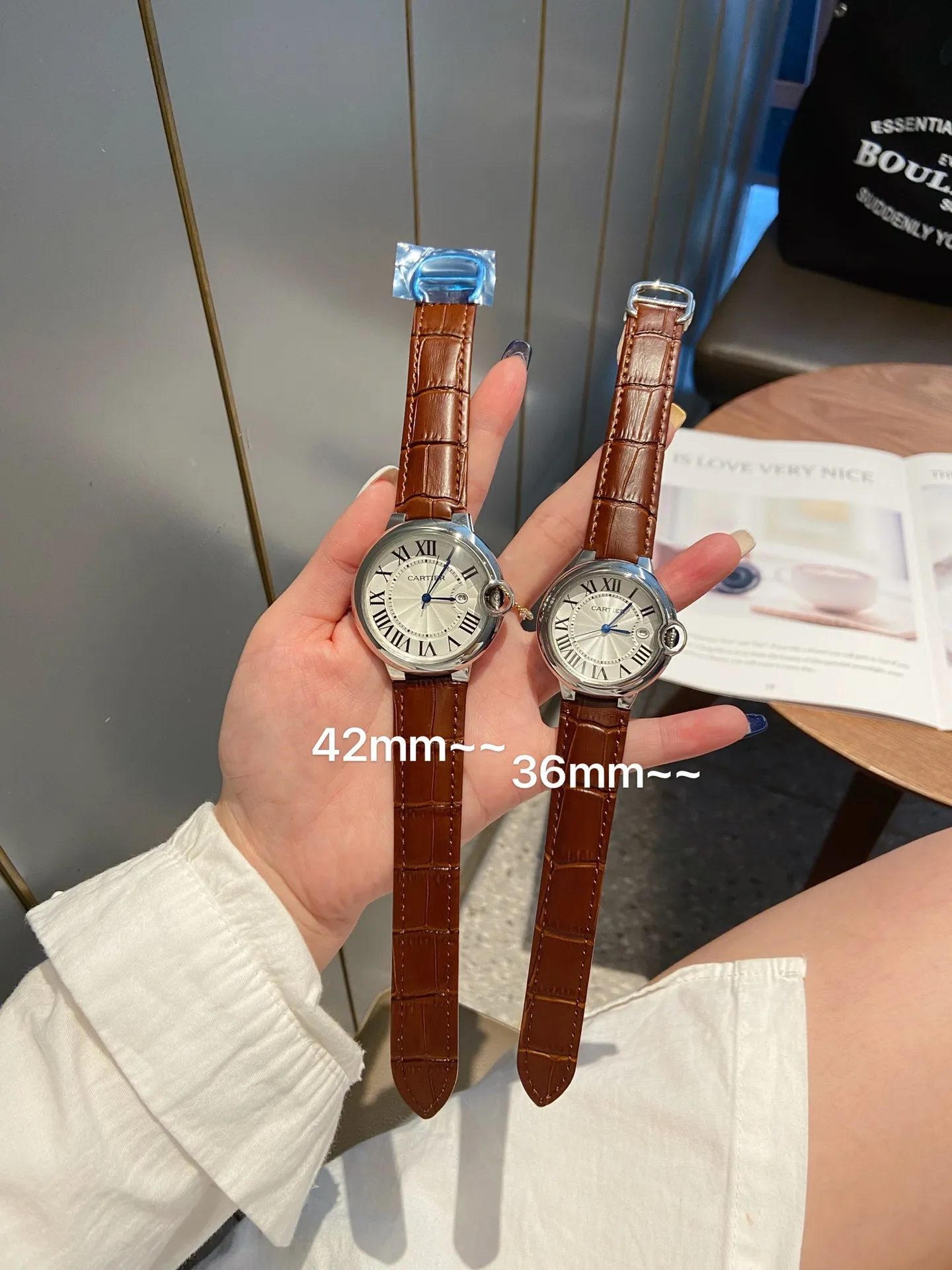 [High-end replica] 💰620 Couple model 💏 Cartier Blue Balloon! ! Stainless steel case, imported quartz movement! ! Convex coated mirror! ! Three sizes are available, 28mm 33mm 36mm for women and 42mm for men! !