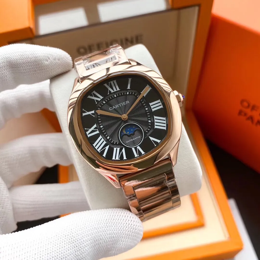 【Foreign trade import】💰1160! Cartier-Cartier ‼ ️The latest hot model, the Knight series, a premium pillow-shaped men's watch, follows Cartier's classic Roman dial and sword pointer display, and is equipped with a six-digit true moon phase design. It is a masculine work, unique, noble and luxurious, and gentlemanly. Adopting fully automatic mechanical movement, top-grade 316 stainless steel case, imported calfskin strap, mineral super mirror, size 42*12🔥Top quality products are constantly produced🔥