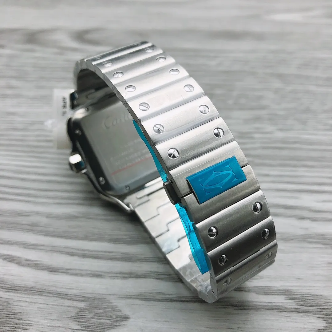 【Top Replica】💰5300! Cartier CARTIER 🎮Santos series WSSA0018 mechanical men's watch, original mold opening, excellent quality, noble and elegant watch, gentleman style! 🎮Equipped with Swiss 4130 movement, sapphire glass mirror, 316L stainless steel case, 316L stainless steel strap, diameter 38*47.5mm, thickness 11mm