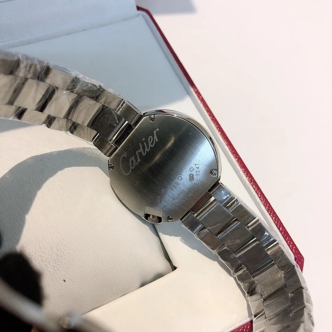 【Foreign trade import】💰1000! Cartier’s latest diamond studded surface series is even more noble! Size 30mm! Counter genuine synchronized version - 2019 new and most beautiful confession balloon, imported movement, fish-eye crystal glass dial, brilliant-cut rhombus diamond inlaid at 4 o'clock, 316L stainless steel case "MX real shot"