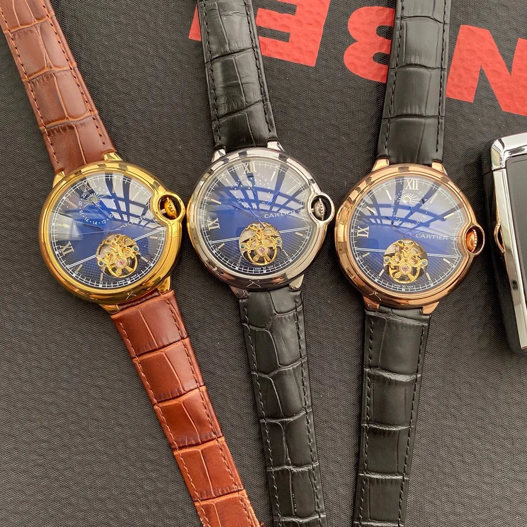 [Foreign trade import]💰1320 Cartier🔥Best design🔥Exclusive debut🔥 [Type]: Fine men's watch [Strap]: Genuine leather strap [Movement]: High-end fully automatic mechanical movement [Mirror]: Mineral-strengthened glass (higher definition) Elegant taste Vast atmosphere Ingenuity A treasure for the wrist Size: 43mm diameter 12mm thick Hot sale on the market! Welcome to reprint!