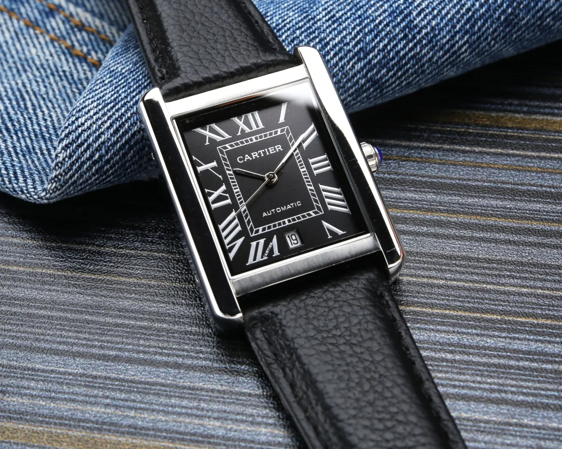 【Foreign trade import】💰2400! Cartier ⌚️CARTIER Tank Series Men's Mechanical Watch 💯 Brand new Citizen 8215 automatic mechanical movement, accurate travel time, 🅾️reworked 💯 316L stainless steel case with imitation machine workmanship, case size 31*41 💯 Anti-scratch sapphire glass mirror 💯 Crocodile pattern cowhide or frosted cowhide strap optional, with original folding buckle! Welcome to reprint! (Focus on original new machines) Don’t forget the original intention ~, JH...!