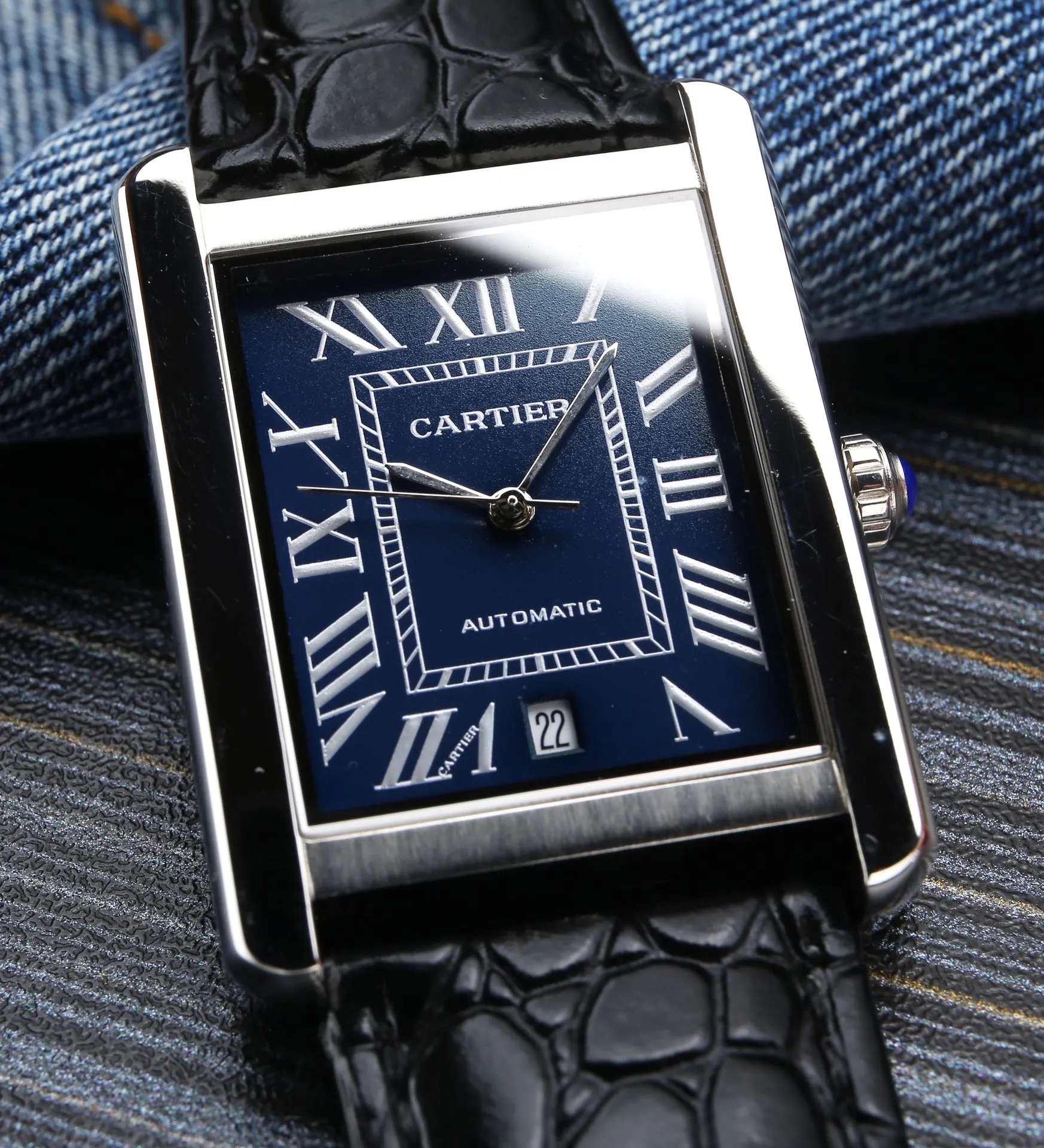 【Foreign trade import】💰2400! Cartier ⌚️CARTIER Tank Series Men's Mechanical Watch 💯 Brand new Citizen 8215 automatic mechanical movement, accurate travel time, 🅾️reworked 💯 316L stainless steel case with imitation machine workmanship, case size 31*41 💯 Anti-scratch sapphire glass mirror 💯 Crocodile pattern cowhide or frosted cowhide strap optional, with original folding buckle! Welcome to reprint! (Focus on original new machines) Don’t forget the original intention ~, JH...!