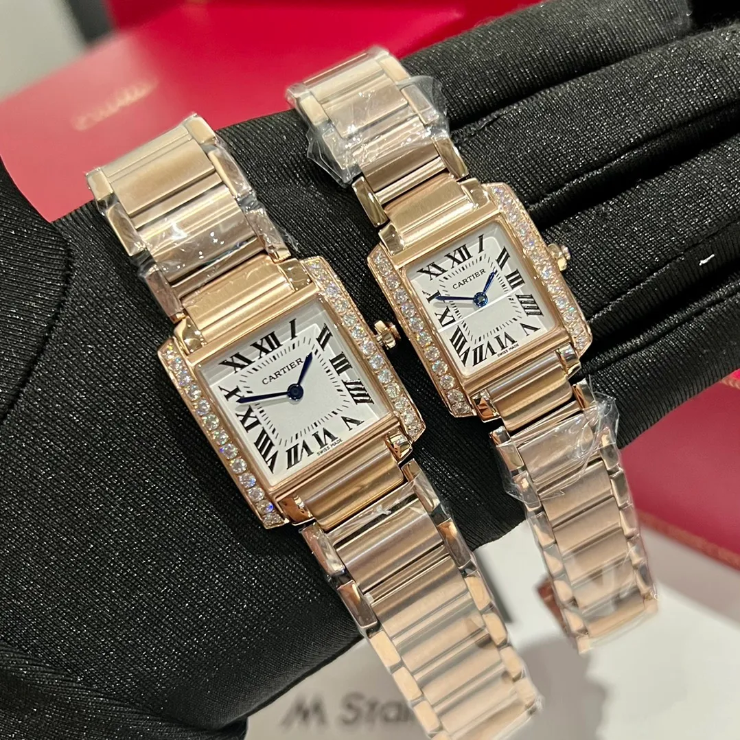 [High-end replica] 💰1160 each! Cartier French Tank Series TankFrancaise, Swiss quartz movement, 316L stainless steel case bracelet, sapphire mirror, sapphire bead crown, medium size: width 27mm, length 32mm, small size: width 21.2mm, length 25.7mm
