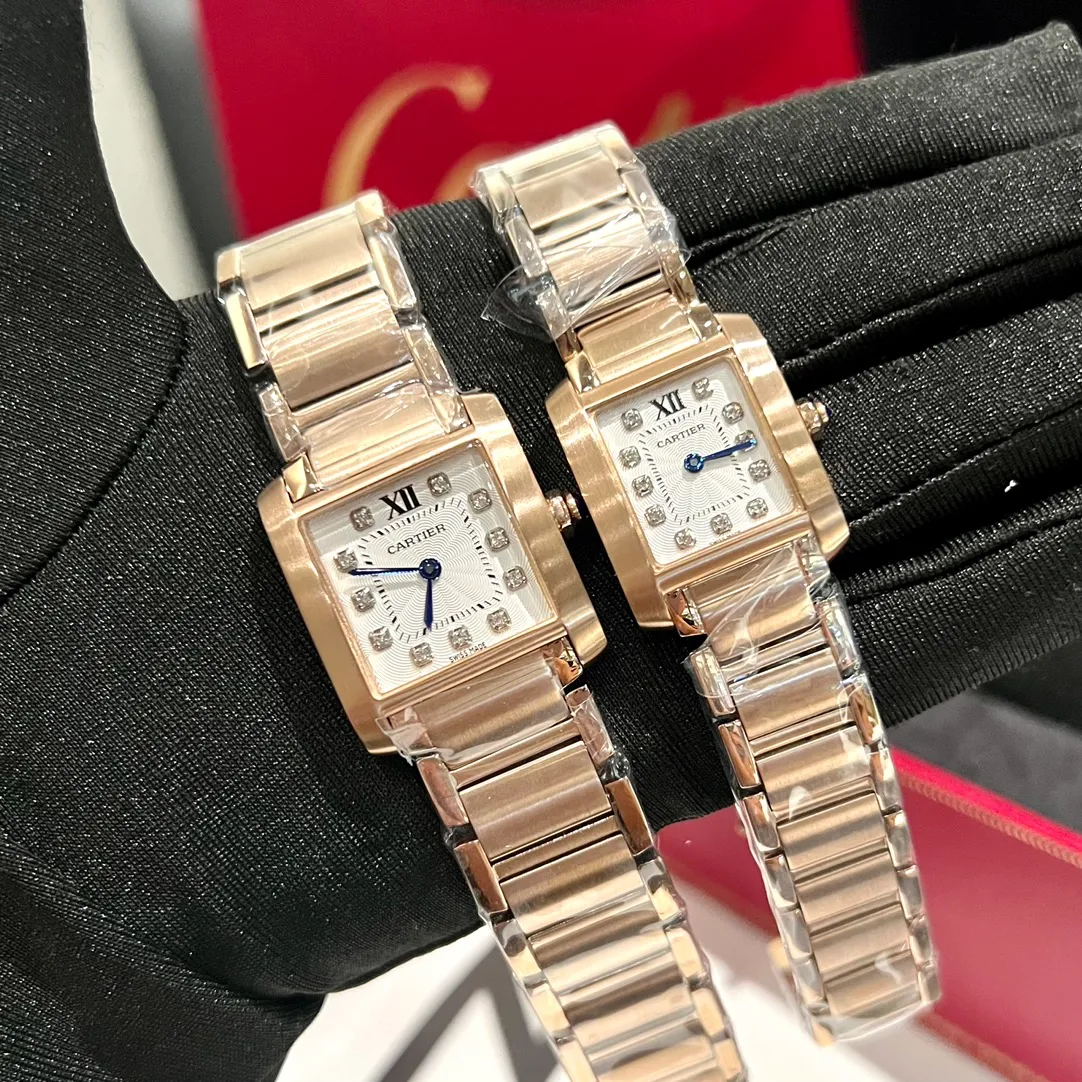 [High-end replica] 💰1160 each! Cartier French Tank Series TankFrancaise, Swiss quartz movement, 316L stainless steel case bracelet, sapphire mirror, sapphire bead crown, medium size: width 27mm, length 32mm, small size: width 21.2mm, length 25.7mm