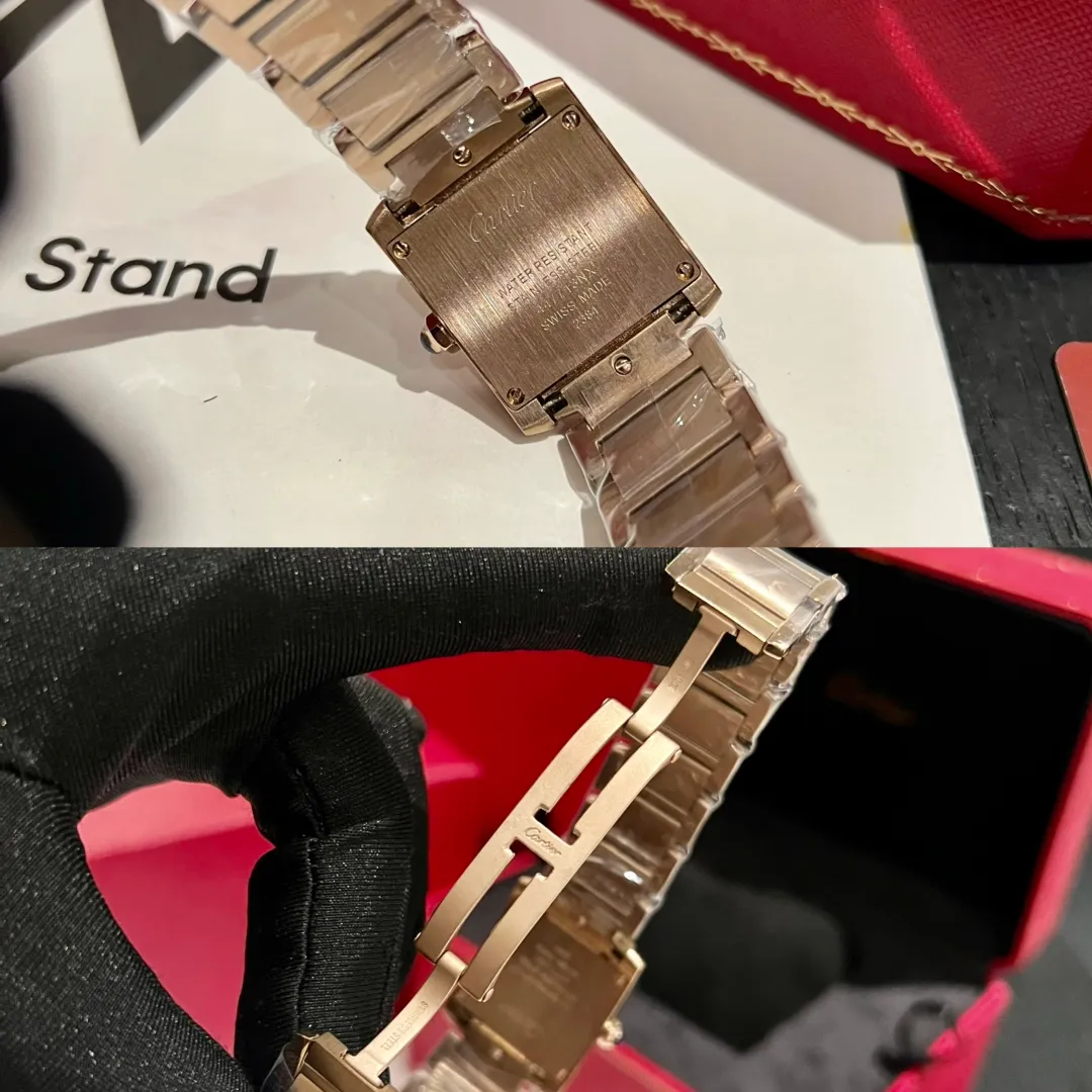 [High-end replica] 💰1160 each! Cartier French Tank Series TankFrancaise, Swiss quartz movement, 316L stainless steel case bracelet, sapphire mirror, sapphire bead crown, medium size: width 27mm, length 32mm, small size: width 21.2mm, length 25.7mm