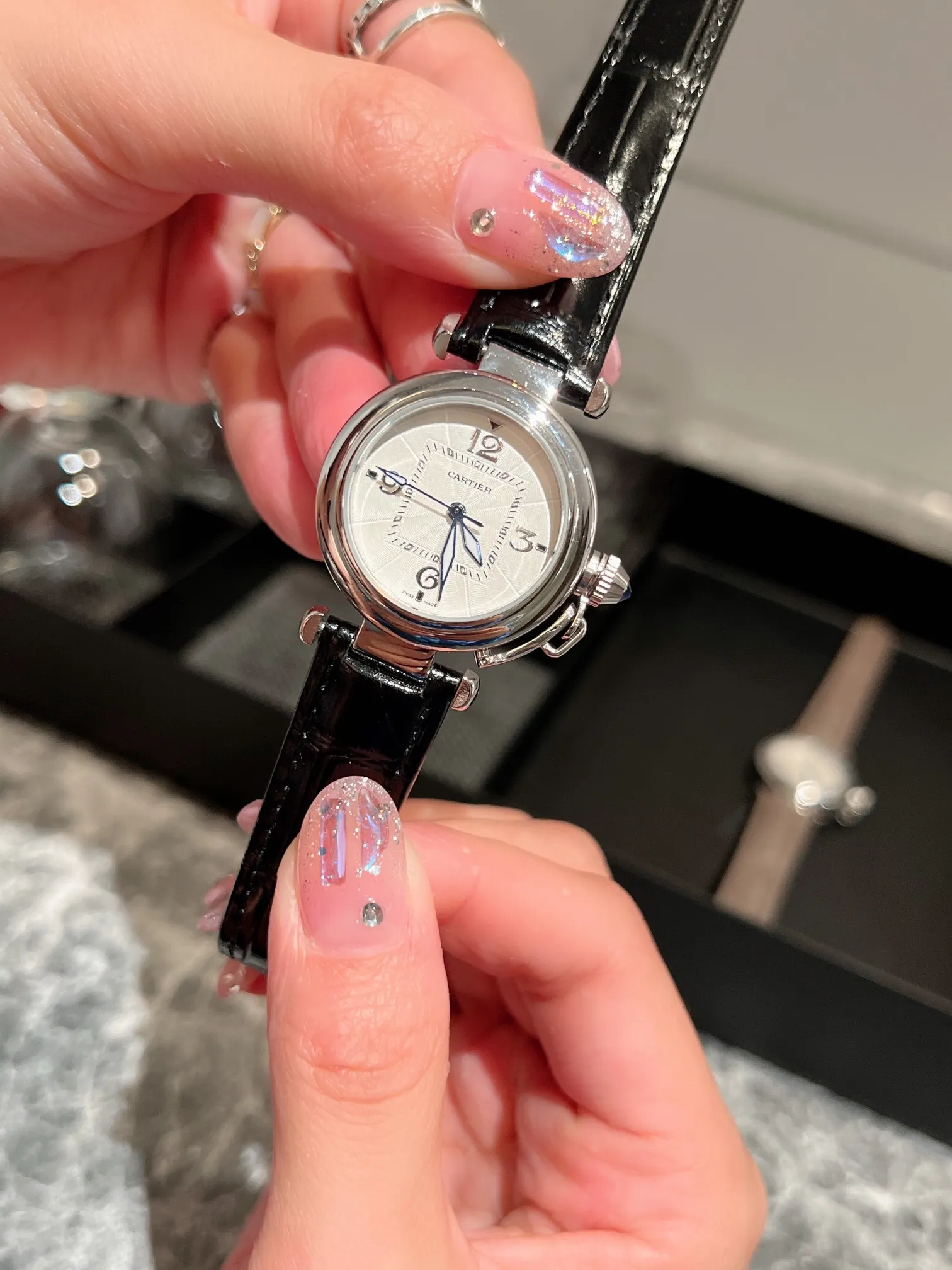 【High-end replica】💰1040! Cartier Pasha Series The latest PASHADECARTIER Cartier 2021 #Pasha series watch, a circle within a square, 35mm watch, imported Swiss quartz movement, 316L stainless steel case, Italian calfskin strap, tempered steel blue hands, size 35mm