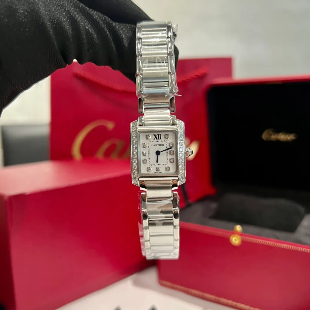 [High-end replica] 💰1160 each! Cartier French Tank Series TankFrancaise, Swiss quartz movement, 316L stainless steel case bracelet, sapphire mirror, sapphire bead crown, medium size: width 27mm, length 32mm, small size: width 21.2mm, length 25.7mm