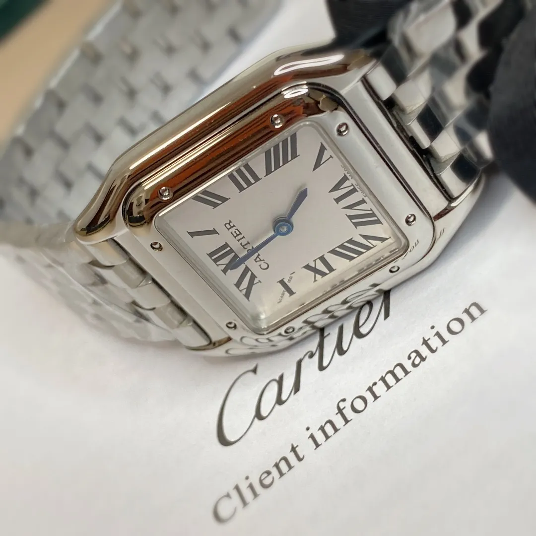 2021 Summer New Style 𝐯𝐜𝐚 𝐅𝐚𝐜𝐭𝐨𝐫𝐲 Produced by Cartier Cheetah without handle Brand: 𝐂𝐚𝐫𝐭𝐢𝐞𝐫·Cartier™️ Series: 𝐏𝐀𝐍𝐓𝐇𝐄𝐑𝐄 𝐃𝐄 (Japanese バージョン) Movement: Swiss quartz Size: 𝟐𝟐/𝟑𝟎𝐦𝐦 small, 𝟐𝟕/𝟑𝟓𝐦𝐦 medium Material: 𝟑𝟏𝟔 stainless steel Button: original pull button Function: hour hand