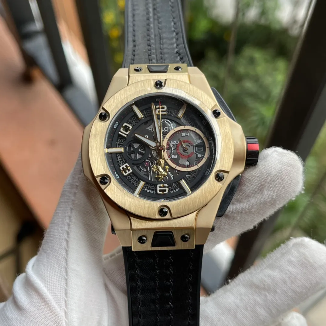 【Foreign Trade Import】💰1440! Hublot (Hengbao) [Series]: BIG BANG series [Strap]: Malaysian fragrant rubber strap [Movement]: VK quartz movement imported from Japan (zero error and zero repair) [Mirror]: Mineral-strengthened glass (higher definition) Elegant taste Vast and majestic Ingenuity A treasure for the wrist Size: 46mm in diameter and 12mm thick Hot on the market! Welcome to reprint!