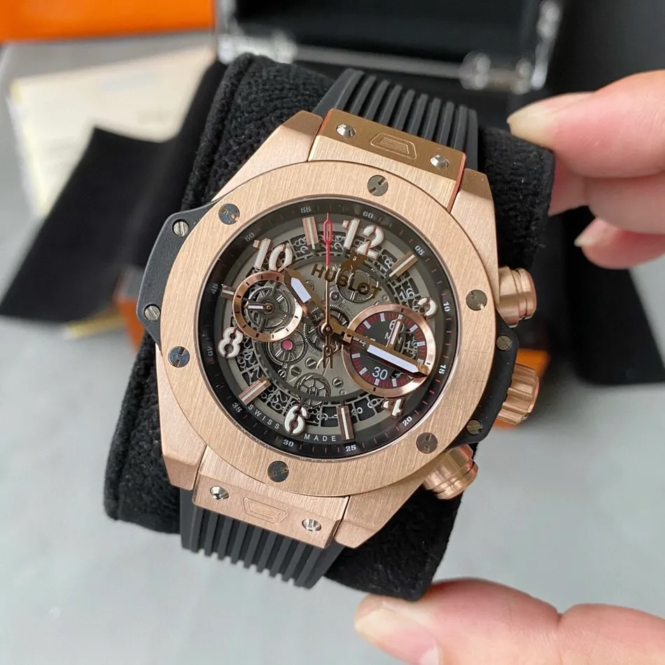 【High-end replica】💰1720! Hublot - Hublot🔥Mechanical version👉🏻Excellent men's watch, multi-functional design, noble atmosphere, gentleman style, excellent quality, hot selling all over the city. Using fully automatic imported Citizen 9015 mechanical movement, top-grade 316 stainless steel case, natural rubber strap, mineral super strong mirror, size 46*13🔥Top product, high quality products constantly🔥