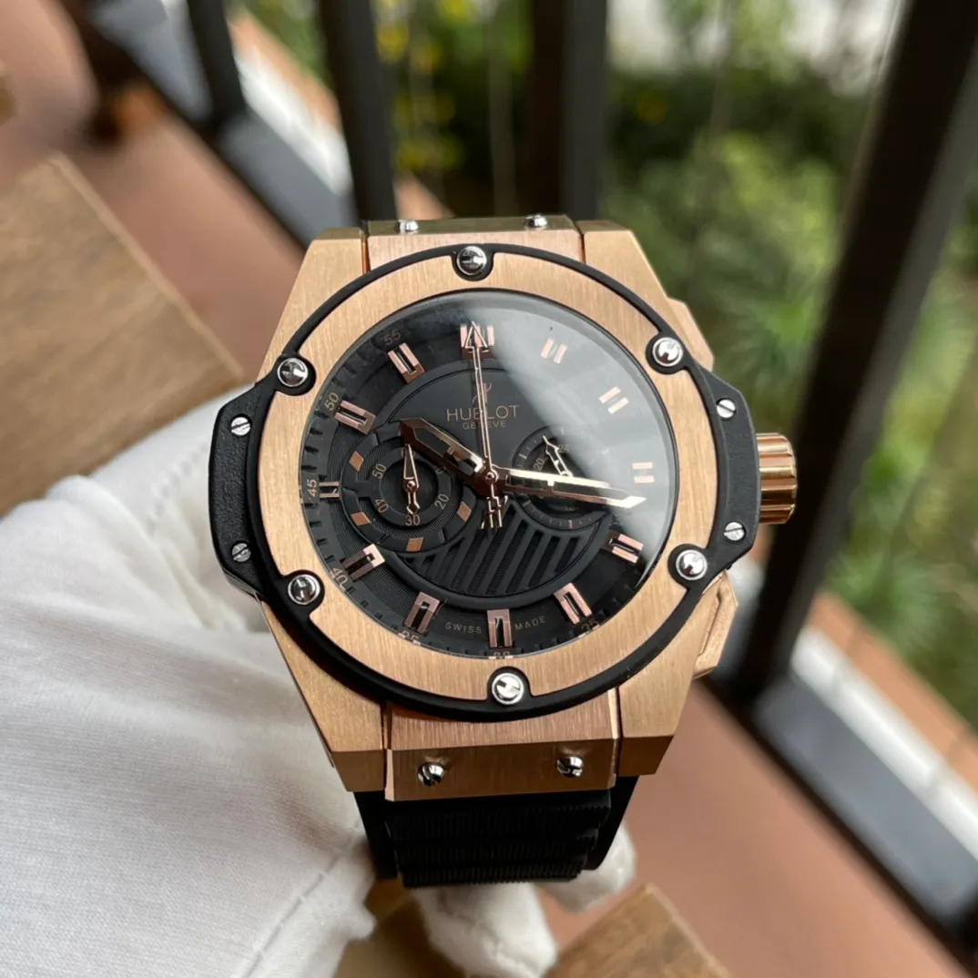 【Foreign trade import】💰1360! Hublot (Hengbao) [Series]: BIG BANG series [Strap]: Malaysian fragrant rubber strap [Movement]: VK quartz movement imported from Japan (zero error and zero repair) [Mirror]: Mineral-strengthened glass (higher definition) Elegant taste Vast and majestic Ingenuity A treasure for the wrist Size: 46mm in diameter and 12mm thick Hot on the market! Welcome to reprint!