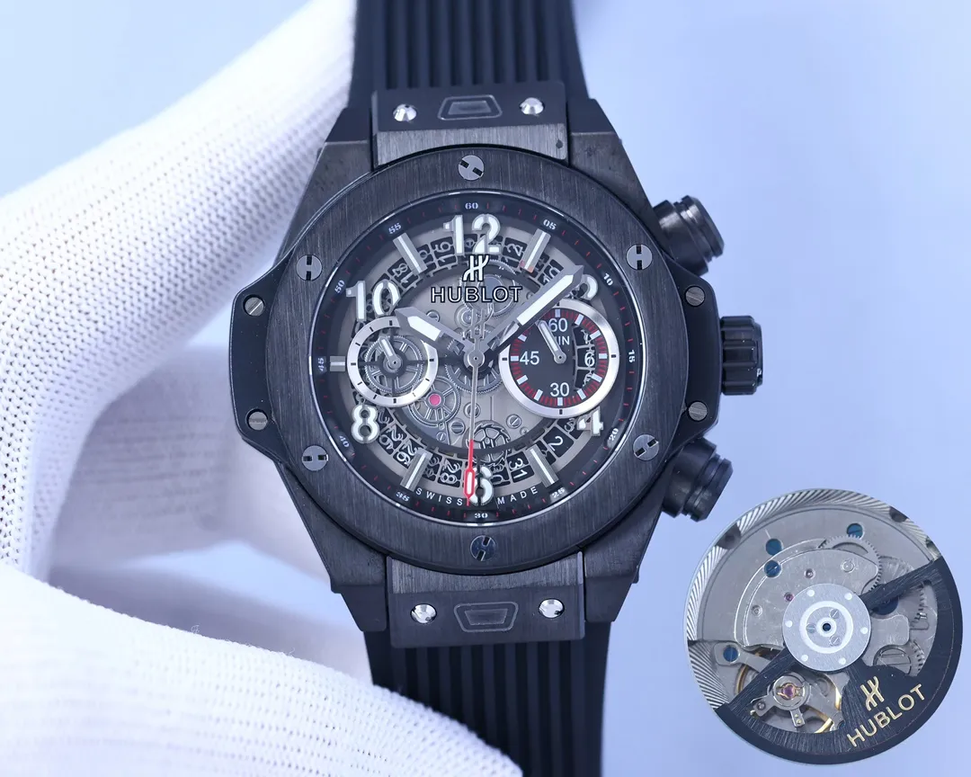 【High-end replica】💰1720! Hublot - Hublot🔥Mechanical version👉🏻Excellent men's watch, multi-functional design, noble atmosphere, gentleman style, excellent quality, hot selling all over the city. It adopts fully automatic imported Citizen 8215 mechanical movement, top-grade 316 stainless steel case, natural rubber strap, mineral super mirror, size 46*13🔥Top product, high quality products constantly🔥