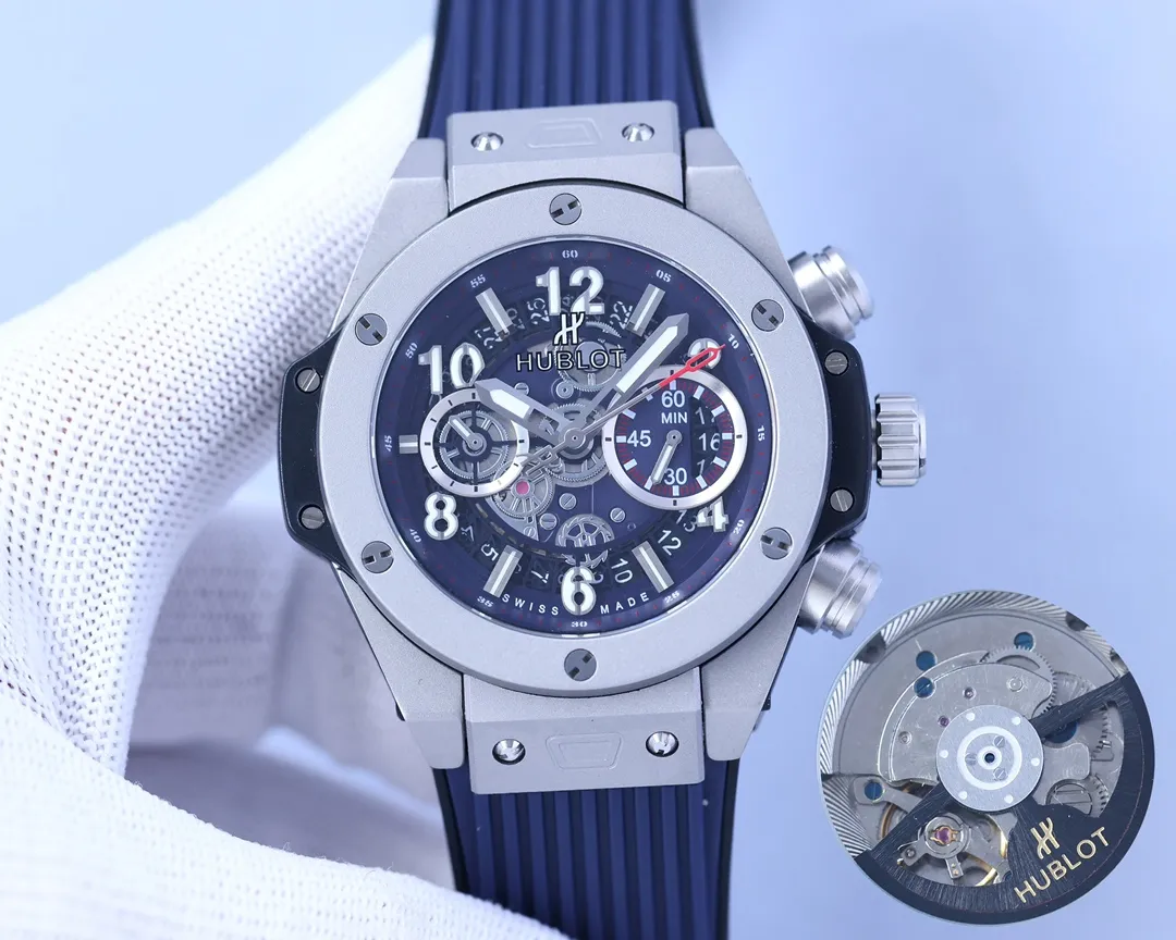 【High-end replica】💰1720! Hublot - Hublot🔥Mechanical version👉🏻Excellent men's watch, multi-functional design, noble atmosphere, gentleman style, excellent quality, hot selling all over the city. It adopts fully automatic imported Citizen 8215 mechanical movement, top-grade 316 stainless steel case, natural rubber strap, mineral super mirror, size 46*13🔥Top product, high quality products constantly🔥
