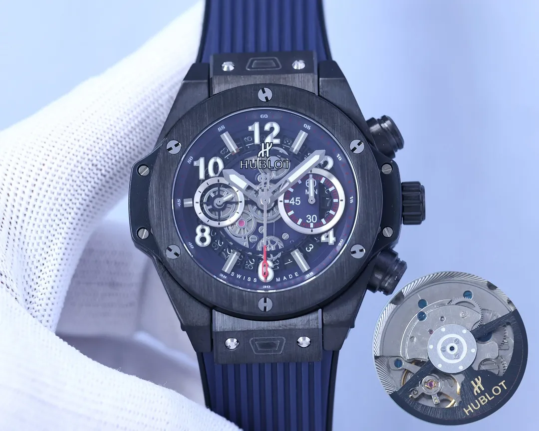 【High-end replica】💰1720! Hublot - Hublot🔥Mechanical version👉🏻Excellent men's watch, multi-functional design, noble atmosphere, gentleman style, excellent quality, hot selling all over the city. It adopts fully automatic imported Citizen 8215 mechanical movement, top-grade 316 stainless steel case, natural rubber strap, mineral super mirror, size 46*13🔥Top product, high quality products constantly🔥