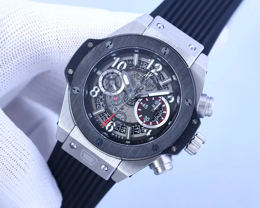 【High-end replica】💰1720! Hublot - Hublot🔥Mechanical version👉🏻Excellent men's watch, multi-functional design, noble atmosphere, gentleman style, excellent quality, hot selling all over the city. It adopts fully automatic imported Citizen 8215 mechanical movement, top-grade 316 stainless steel case, natural rubber strap, mineral super mirror, size 46*13🔥Top product, high quality products constantly🔥