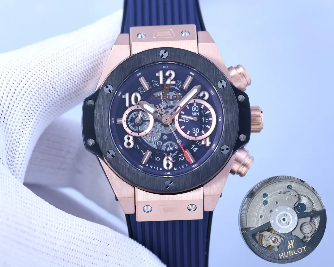 【High-end replica】💰1720! Hublot - Hublot🔥Mechanical version👉🏻Excellent men's watch, multi-functional design, noble atmosphere, gentleman style, excellent quality, hot selling all over the city. It adopts fully automatic imported Citizen 8215 mechanical movement, top-grade 316 stainless steel case, natural rubber strap, mineral super mirror, size 46*13🔥Top product, high quality products constantly🔥