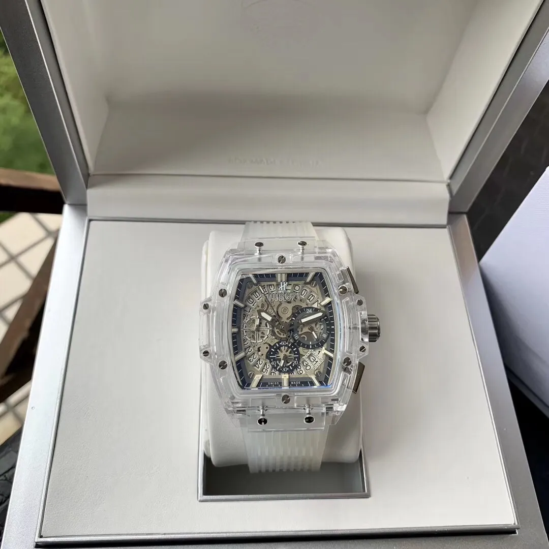 【Foreign trade import】💰1200! Hublot-Hublot ‼ ️Big Bang Unico magic transparent watch, equipped with running seconds quartz movement, fully transparent men's watch original Xin plexiglass transparent case, fashionable and fashionable male trendy item [bad smile] Please look for exclusive quality! ! 🔥Top quality products are constantly produced🔥