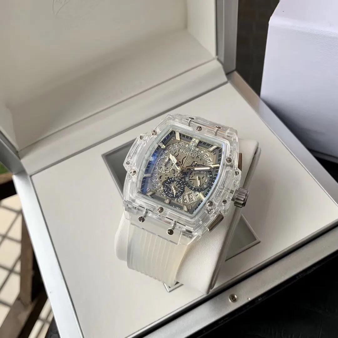 【Foreign trade import】💰1200! Hublot-Hublot ‼ ️Big Bang Unico magic transparent watch, equipped with running seconds quartz movement, fully transparent men's watch original Xin plexiglass transparent case, fashionable and fashionable male trendy item [bad smile] Please look for exclusive quality! ! 🔥Top quality products are constantly produced🔥