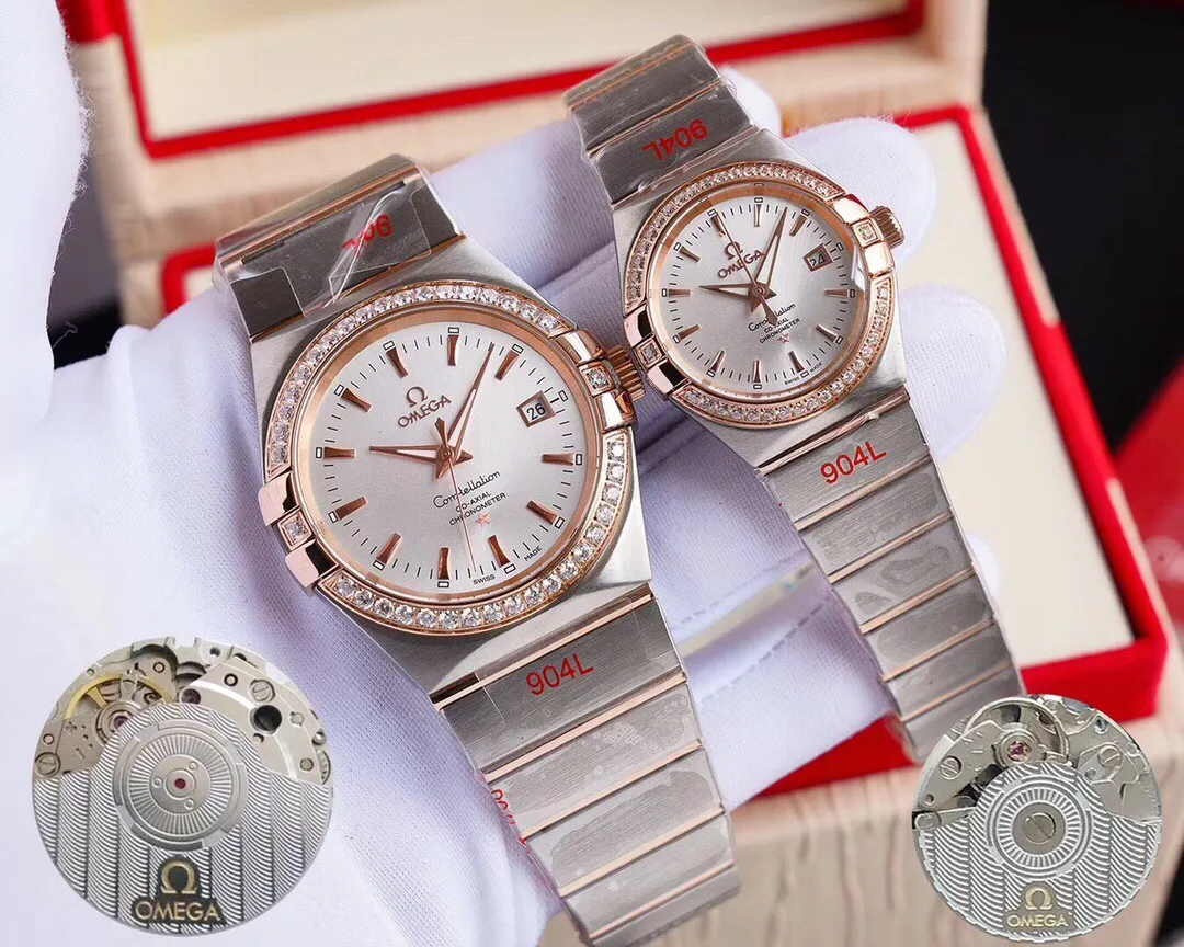 [High-end replica] 💰1920 one! OMEGA-OMEGA‼ The Constellation series displays a timeless and charming design concept with its famous "Griffes" and eye-catching dial. Elegant "Clous de Paris" literal design, calendar display function at 3 o'clock. Men's model: built-in imported 9015 movement mechanical (zero repair). Female model: built-in imported 9015 movement mechanical (zero repair)...Swiss quality 100% super waterproof luminous sapphire glass back design, size male 38mmx10.5, female 27mmx10.5 🔥Top product Excellent products 🔥
