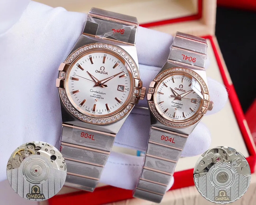 [High-end replica] 💰1920 one! OMEGA-OMEGA‼ The Constellation series displays a timeless and charming design concept with its famous "Griffes" and eye-catching dial. Elegant "Clous de Paris" literal design, calendar display function at 3 o'clock. Men's model: built-in imported 9015 movement mechanical (zero repair). Female model: built-in imported 9015 movement mechanical (zero repair)...Swiss quality 100% super waterproof luminous sapphire glass back design, size male 38mmx10.5, female 27mmx10.5 🔥Top product Excellent products 🔥