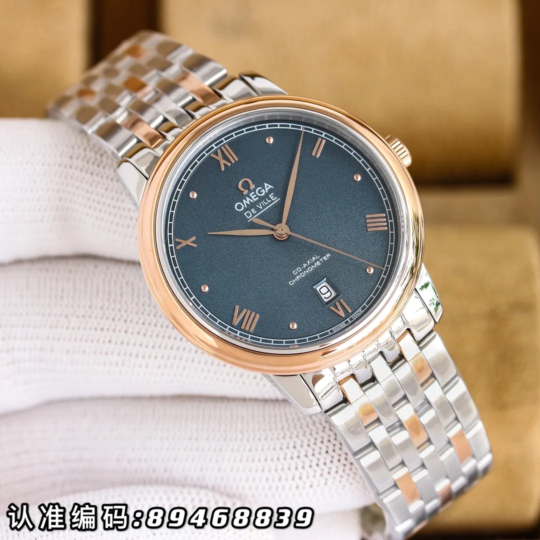 【Customized all-in-one machine】💰1720! Omega-De Ville Series-Men's Watch! Genuine mold opening from V Factory in Taiwan, 👏The lettering is consistent with the original product and the sun pattern is used, and the curved glass is upgraded to high-definition arched double sapphire glass (clearer display, anti-scratch) 👏The back of the steel belt is also synchronized with the original laser product batch number! It took 9 months to make many corrections and upgrades to create a 1:1 shell model, striving for perfection! Diameter 39.5mm. 👏! The style adopts the original imported 9015 All-in-One® movement, which vibrates 28,800 times per hour, and has zero repair quality. ✅The style is matched with Italian cowhide to make the wrist more fit and comfortable. 🗣The strap body/buckle is engraved with the classic "OMEGA" logo, which is generous and classy. Real shot🔰Please pay attention to the details!