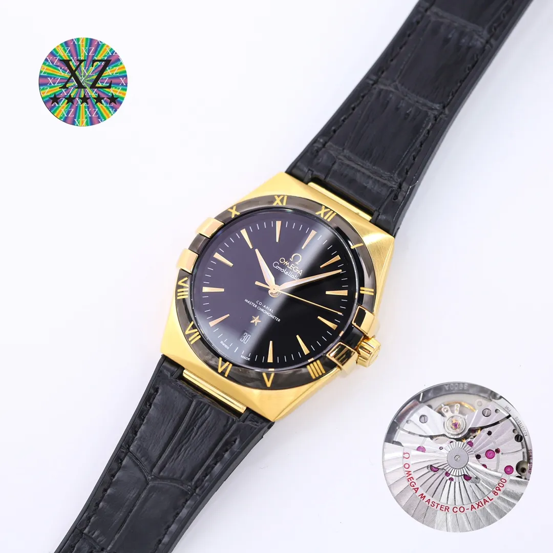 【Top Replica】💰3440! OMEGA fifth generation constellation series! The most suitable size for Asian constellation watches is 39mm 41mm 1⃣️The bezel is upgraded, and the Roman numerals are adjusted to the direction of the wearer, making it easier for the wearer to read time information just like the original; 2⃣️Half-moon section, the adjusted claw details are slimmer, and the case and claws are polished and chamfered to make the integration more natural, making the watch more refined; 3⃣️The crown is engraved with the LOGO, and the polishing and frosting effects are consistent with the original; 4⃣️The color of the dial is adjusted by engineers, and the satin embossed dial makes the overall style more youthful and fashionable. There is a trapezoidal calendar window at 6 o'clock that is consistent with the original; 5⃣️The hands are molded from the original, filled with luminous effect, and polished and sanded. It took half a year to pursue the same oblique effect as the original. The process is difficult, and we only pursue the same feeling as the original when worn by customers; 6⃣️It is equipped with the modified original 8800/8801 coaxial master chronometer movement, [non-deck] with wear-resistant sapphire glass, so that the beauty of the dial and movement can be clearly seen; 7⃣️The movement and case on the back are engraved with the same code, which is the same as the code on the warranty card and hangtag. One code for each watch, three codes in one, never repeated; 8. It is as exquisite as the original in every detail, and it feels like the original when worn! New masterpiece welcomes your tasting! Welcome to reprint!
