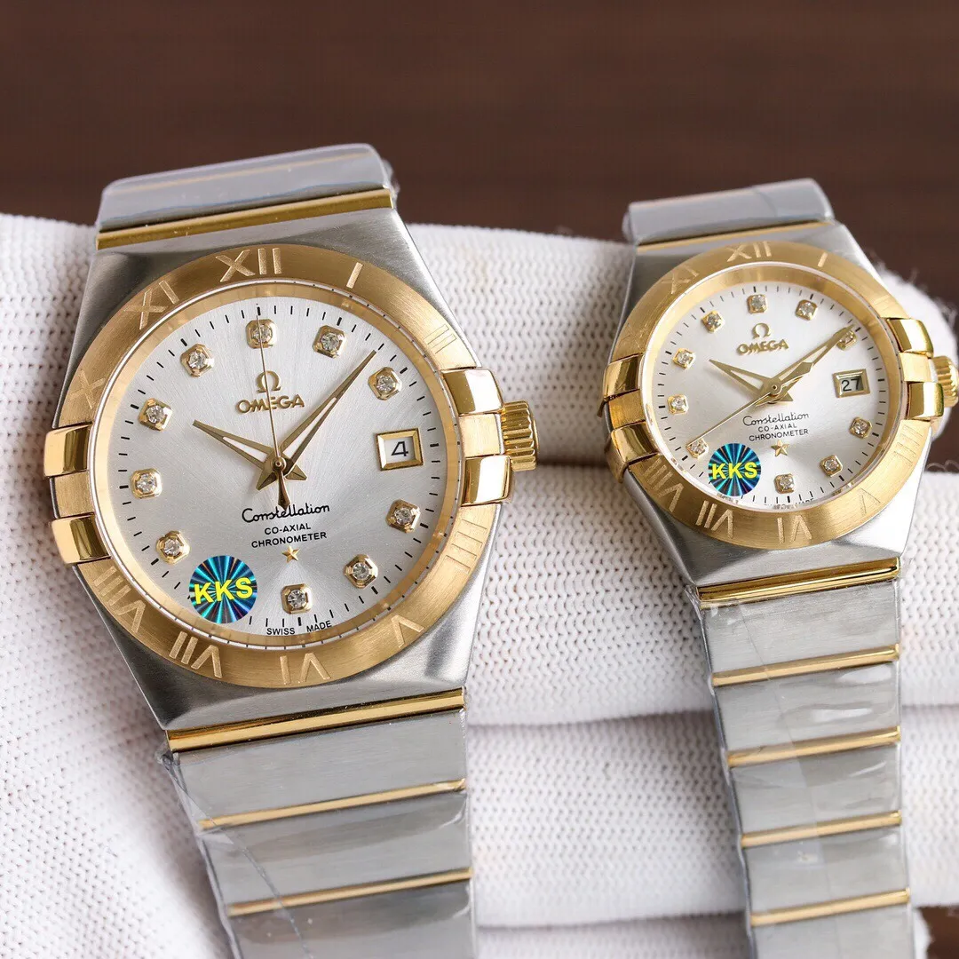 [Customized all-in-one machine] 💰1920 each! Omega's new upgraded version will arrive in 2022. The revised quality is exclusively customized. The 8500 movement is specially designed. The real-shot classic style is eternal. Omega Omega couple watch, double eagle constellation series. The men's model is equipped with imported 8215 movement machinery (zero repair). The female model is equipped with imported Seiko NH05 movement machinery (zero repair)...Swiss quality 100% super waterproof luminous sapphire glass back design, size male 38mmx10.5, Female 27mmx10.5, three-level waterproof, you can swim with confidence 🏊 The appearance is the same as the inside, unique! Create market-friendly prices! Welcome to forward and order! Please certify the exclusive KKS details. The KKS exclusive quality code is 80456374. Welcome to compare the quality.