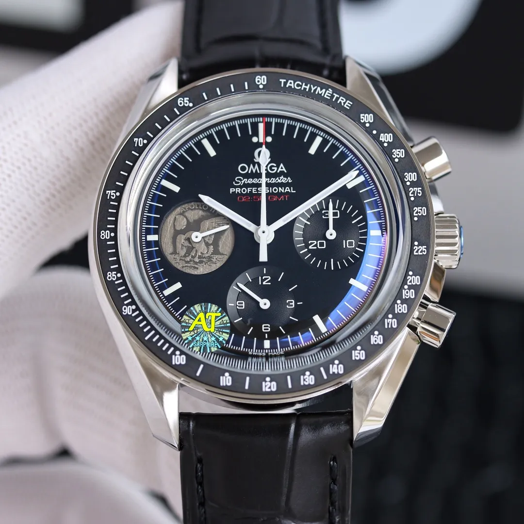 The new Omega Moon Landing Speedmaster is back [Professional Moon Watch] The core of the Speedmaster story is that Armstrong was taken to the moon (the watch was left in the space capsule). The case is made of imported 316 stainless steel, made of Lasha, with exquisite angles and three-dimensional clarity. It is equipped with a ceramic bezel. The luminous dial is made of luminous materials imported from Switzerland after repeated printing processes. It is paired with a sapphire crystal mirror on the lid. The case size is 42 mm and can be paired with a stainless steel strap or a "NATO" NATO military strap. The movement uses a classic manual winding chronograph movement (1863). Only after playing with a manual chronograph movement is it complete! You won’t know until you try!