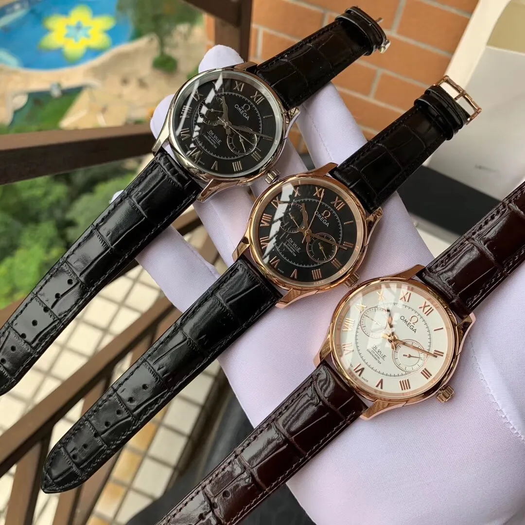 【Foreign trade import】💰1240! OMEGA-OMEGA‼ ️New five-hand split multi-function men's watch📰Fashionable and elegant, classic best-selling, fully automatic mechanical movement, 316L stainless steel case, leather strap and steel strap, mineral strengthened glass mirror, diameter: 40mm, thickness 10mm🔥Top product, high quality products constantly🔥