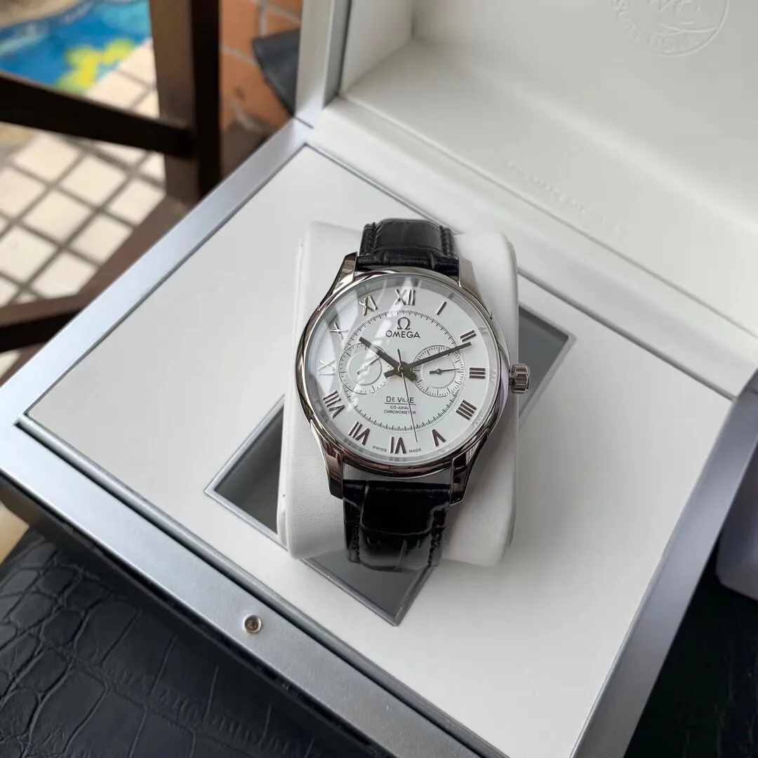 【Foreign trade import】💰1240! OMEGA-OMEGA‼ ️New five-hand split multi-function men's watch📰Fashionable and elegant, classic best-selling, fully automatic mechanical movement, 316L stainless steel case, leather strap and steel strap, mineral strengthened glass mirror, diameter: 40mm, thickness 10mm🔥Top product, high quality products constantly🔥