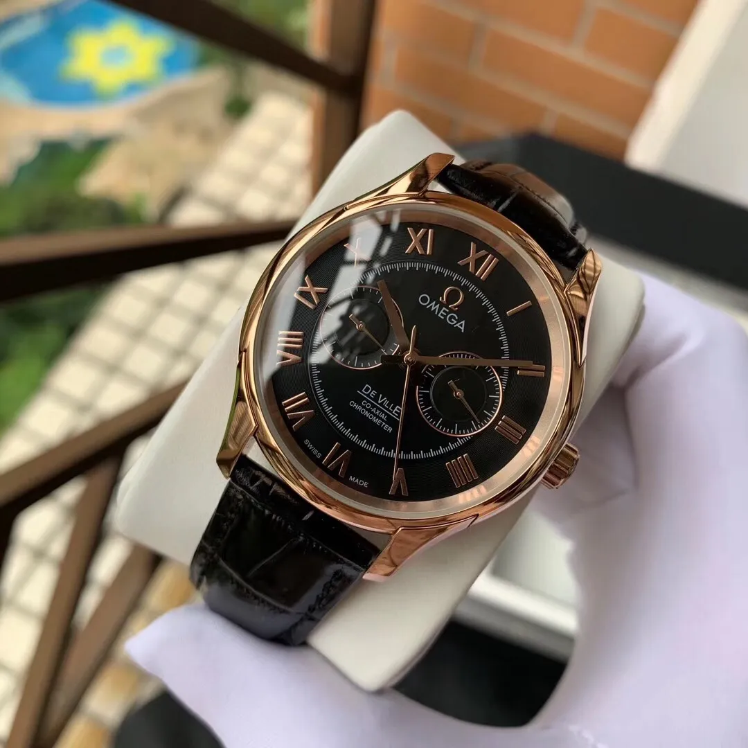 【Foreign trade import】💰1240! OMEGA-OMEGA‼ ️New five-hand split multi-function men's watch📰Fashionable and elegant, classic best-selling, fully automatic mechanical movement, 316L stainless steel case, leather strap and steel strap, mineral strengthened glass mirror, diameter: 40mm, thickness 10mm🔥Top product, high quality products constantly🔥