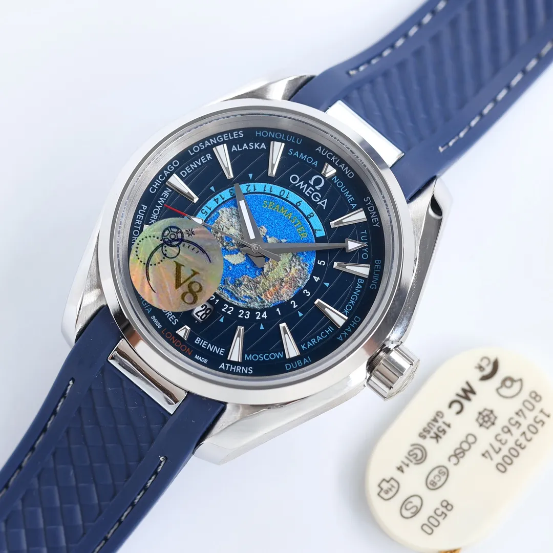 【High-end replica】💰1720! Omega Seamaster Aqua Terra 150m watch. The classic and timeless design is very characteristic of the Omega brand. [Movement] 💯 Brand new Citizen 8215 automatic mechanical movement. Accurate travel time and long-lasting, highly recognized by watch friends. [Case] 316L stainless steel case. Beautifully modified body. Original consistent 41.5mm diameter. Curved dial. Deep waterproof. [Bracelet] Uses 316L stainless steel bracelet. Equipped with the original folding clasp of the same material, the details are synchronized with the original ones 🔥Top-level products, high-quality products continue to be produced🔥