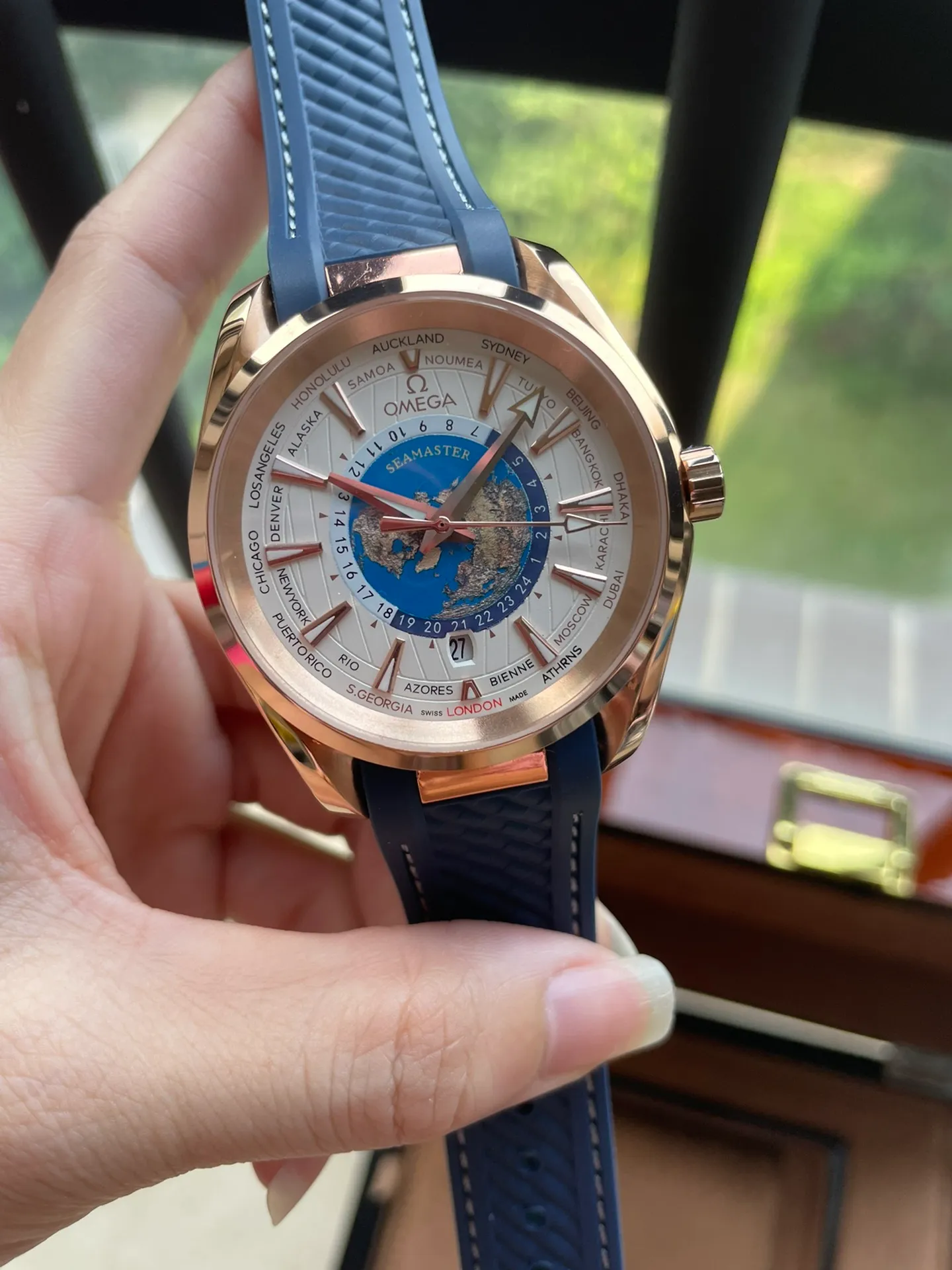 【High-end replica】💰1160! OMEGA-Omega Seamaster Series AQUA TEERA 150m 150m watch has a diameter of 41.5 mm (Earth surface - calendar display) 316L stainless steel original case (big factory case) original three-dimensional hour ding super luminous cowhide strap, rubber strap/316L stainless steel strap original buckle see-through fully automatic mechanical movement. Hot-selling items[strong]