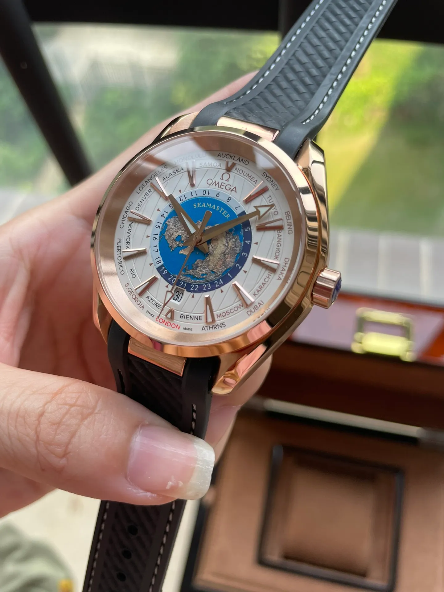 【High-end replica】💰1160! OMEGA-Omega Seamaster Series AQUA TEERA 150m 150m watch has a diameter of 41.5 mm (Earth surface - calendar display) 316L stainless steel original case (big factory case) original three-dimensional hour ding super luminous cowhide strap, rubber strap/316L stainless steel strap original buckle see-through fully automatic mechanical movement. Hot-selling items[strong]