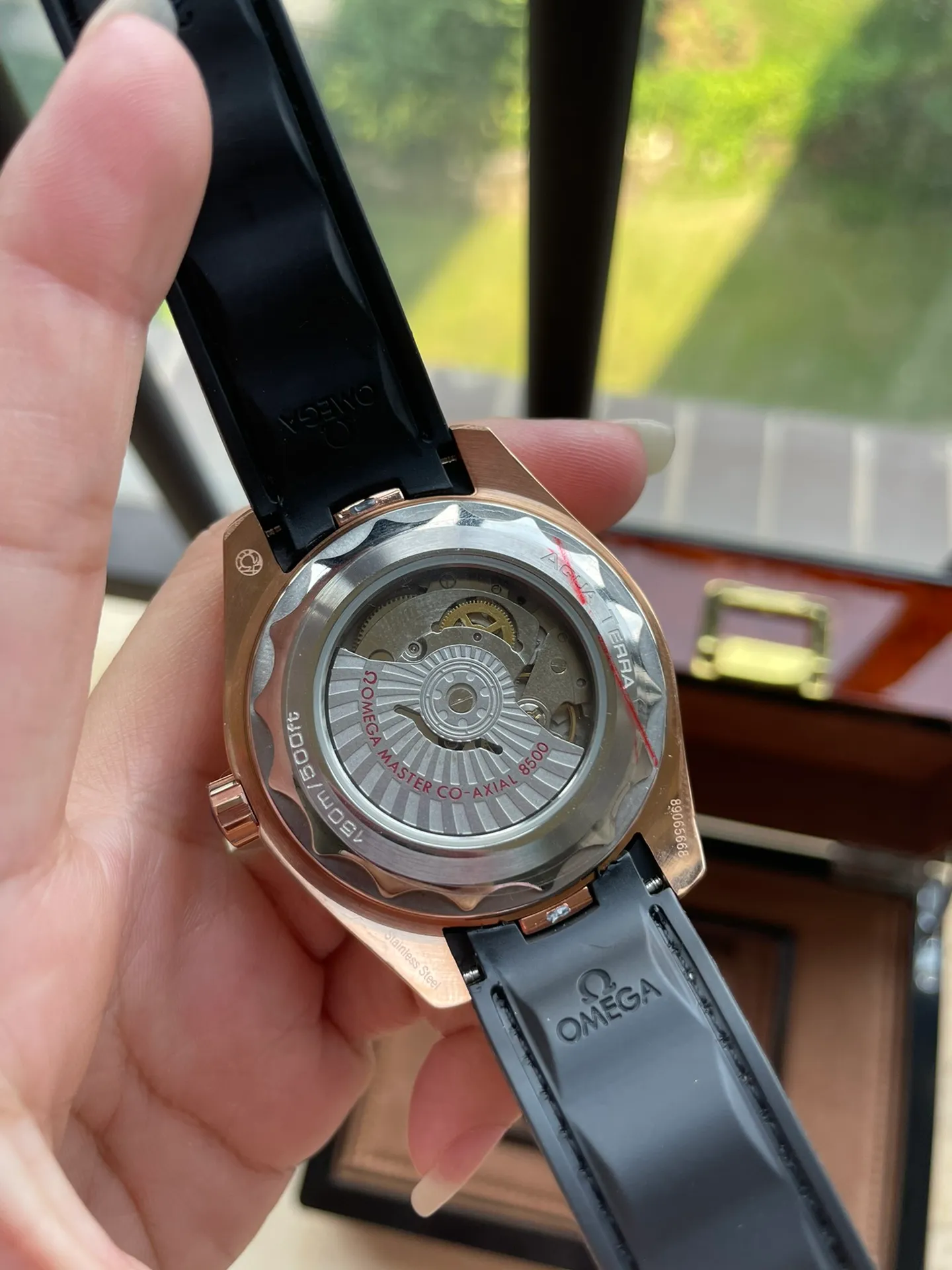 【High-end replica】💰1160! OMEGA-Omega Seamaster Series AQUA TEERA 150m 150m watch has a diameter of 41.5 mm (Earth surface - calendar display) 316L stainless steel original case (big factory case) original three-dimensional hour ding super luminous cowhide strap, rubber strap/316L stainless steel strap original buckle see-through fully automatic mechanical movement. Hot-selling items[strong]