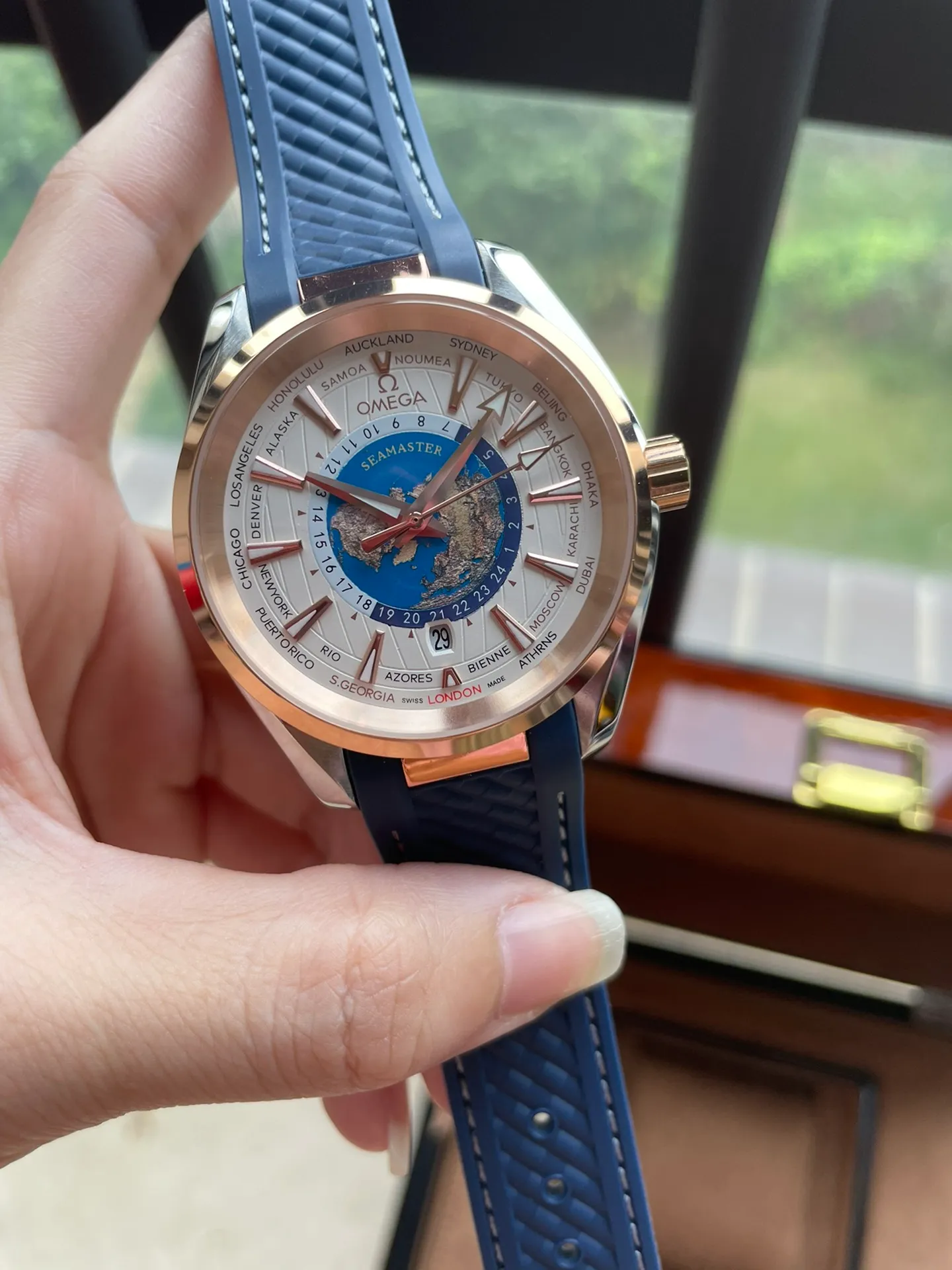 【High-end replica】💰1160! OMEGA-Omega Seamaster Series AQUA TEERA 150m 150m watch has a diameter of 41.5 mm (Earth surface - calendar display) 316L stainless steel original case (big factory case) original three-dimensional hour ding super luminous cowhide strap, rubber strap/316L stainless steel strap original buckle see-through fully automatic mechanical movement. Hot-selling items[strong]